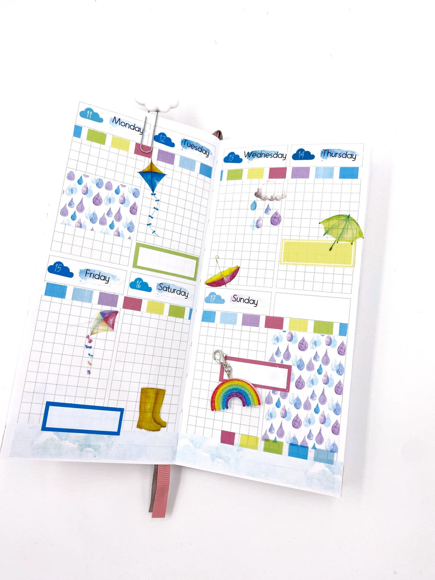 Chance of Showers Planner Stickers | Weather Stickers | Clouds Stickers | Rainbow Stickers | Seasonal Planner Stickers