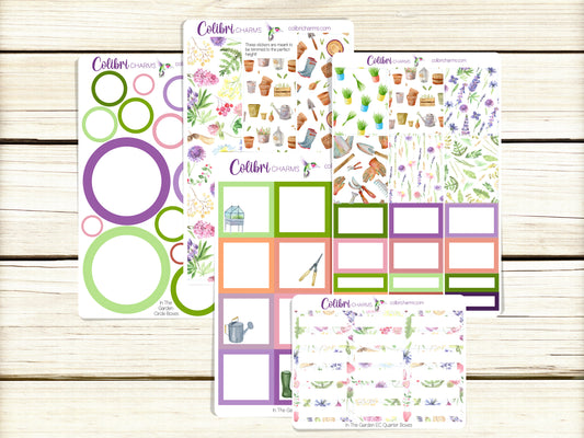 In the Garden Box Planner Stickers, Floral Happy Planner Stickers, Seasonal Planner, Functional Planning
