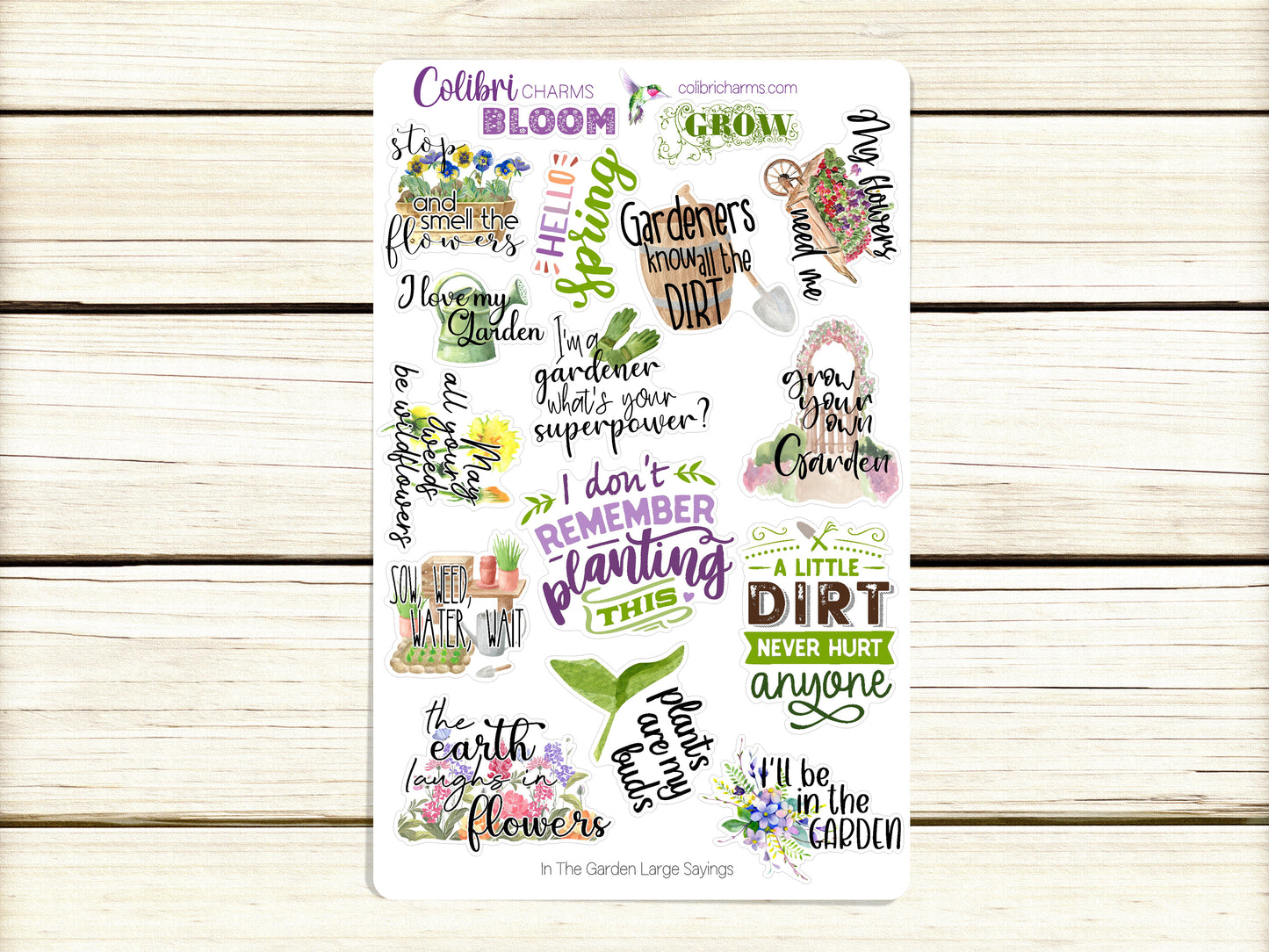 In the Garden Planner Stickers, Gardening Deco Stickers, Springtime, Spring Planner Sticker Kit, Seasonal Planner Stickers