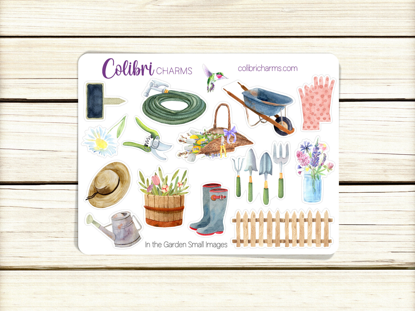 In the Garden Planner Stickers, Gardening Deco Stickers, Springtime, Spring Planner Sticker Kit, Seasonal Planner Stickers