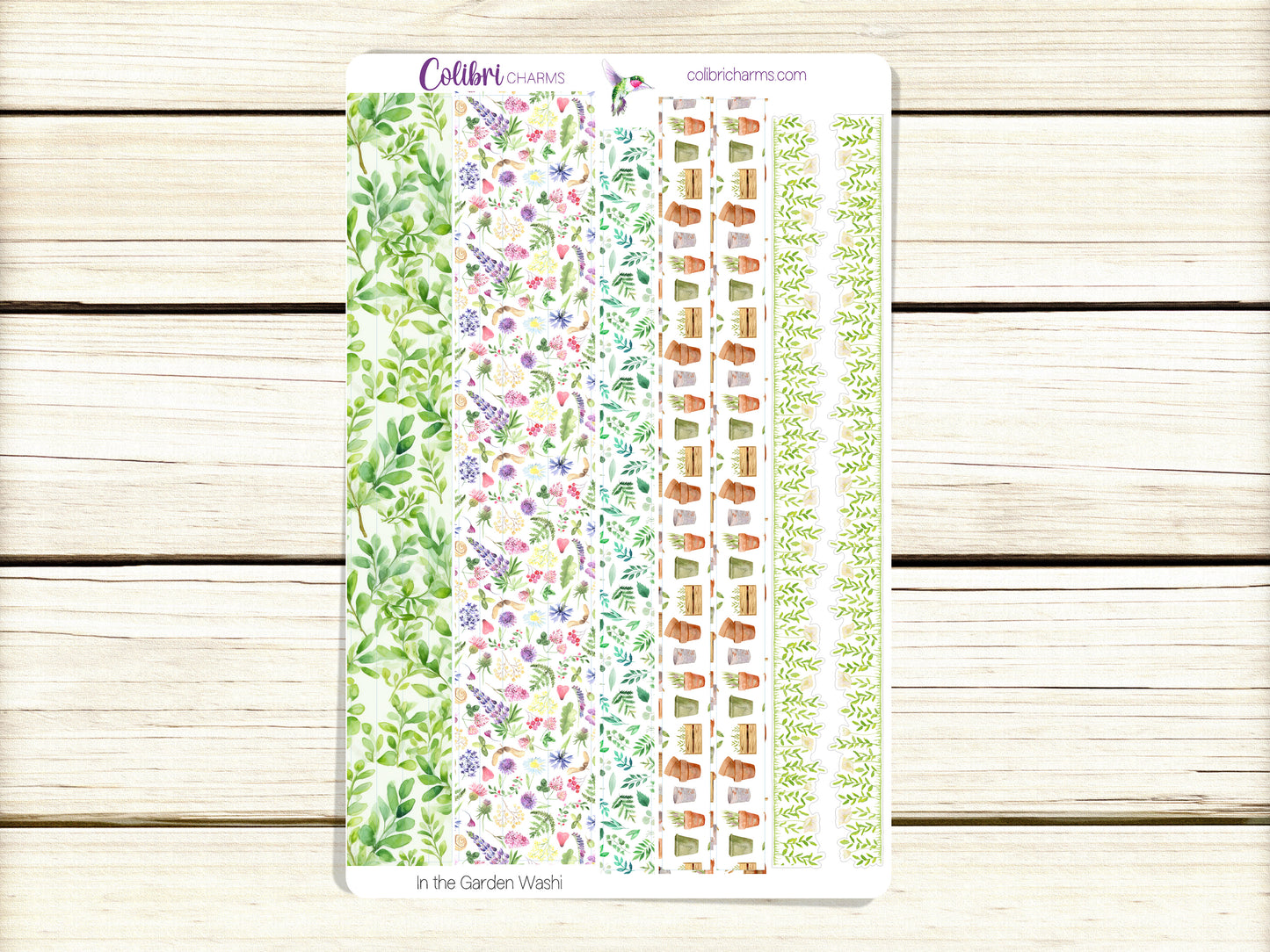 In the Garden Washi Strip Stickers, Spring Planting Deco, Gardening Journal Stickers, Seasonal Planner Stickers
