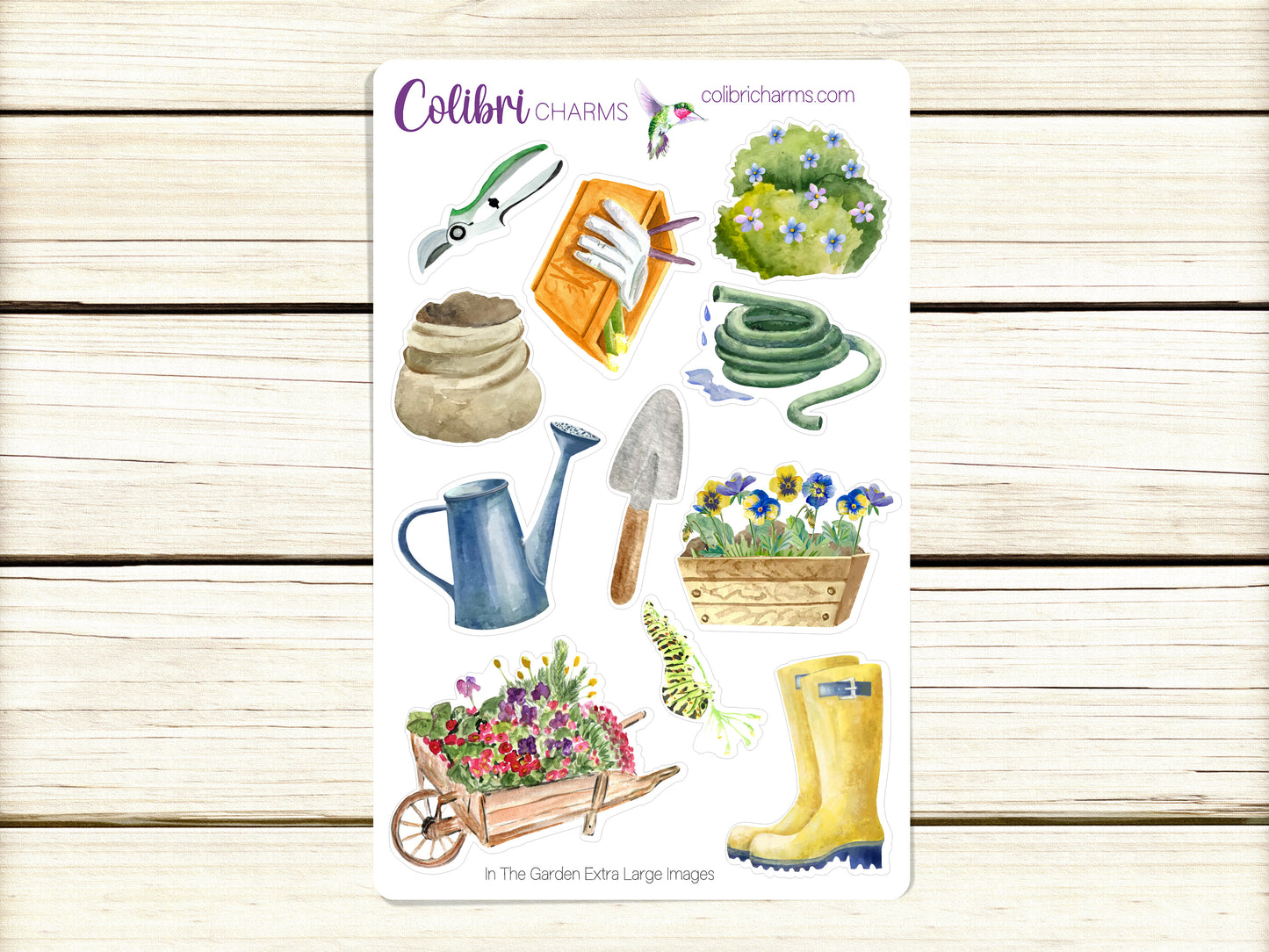 In the Garden Planner Stickers, Gardening Deco Stickers, Springtime, Spring Planner Sticker Kit, Seasonal Planner Stickers