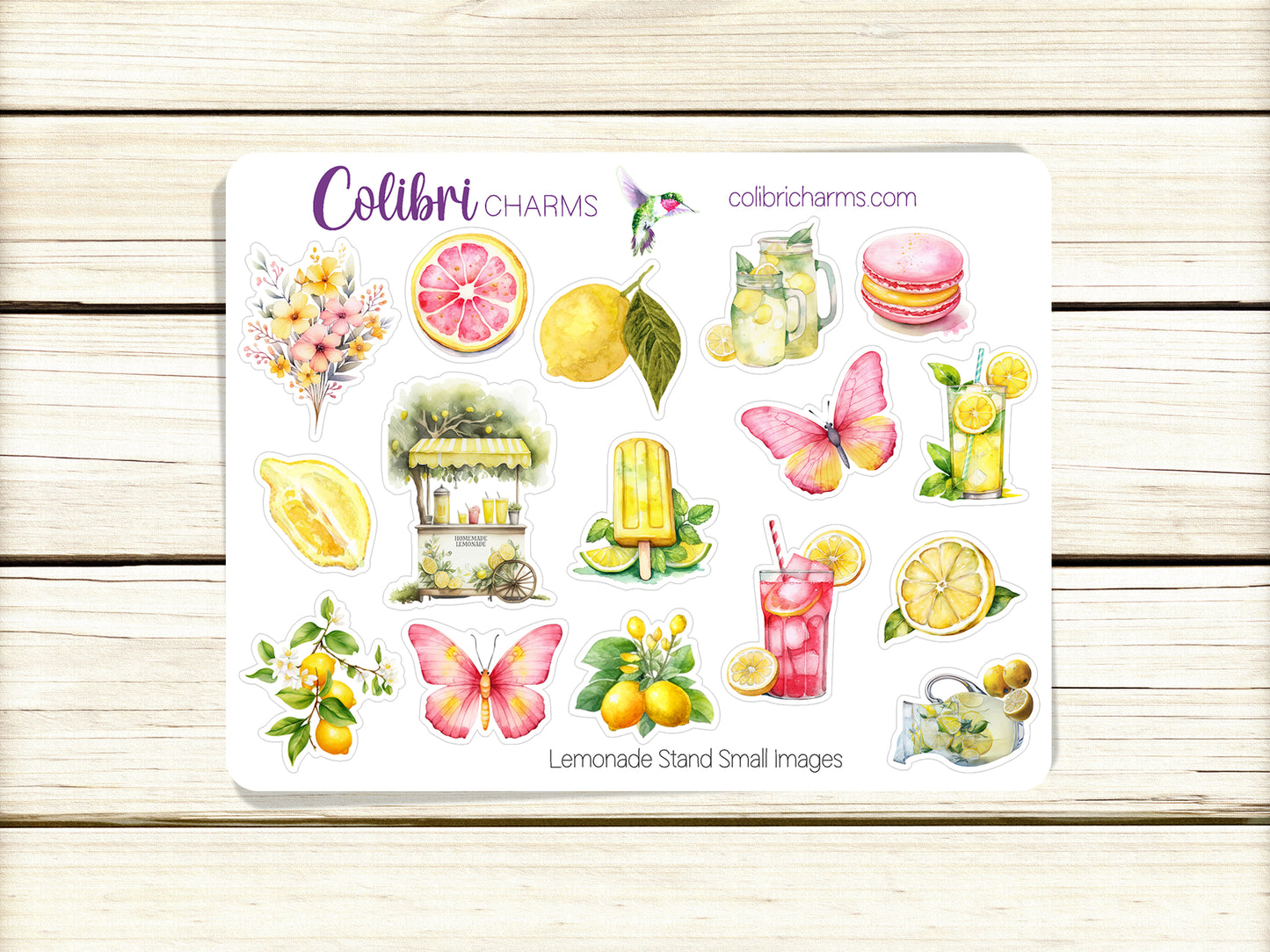 Lemonade Stand Planner Stickers | Summertime Deco Stickers | Citrus Deco | Hot Weather Planner Sticker Kit | Seasonal Planner Stickers