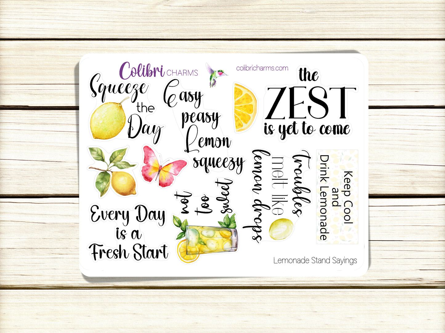 Lemonade Stand Planner Stickers | Summertime Deco Stickers | Citrus Deco | Hot Weather Planner Sticker Kit | Seasonal Planner Stickers