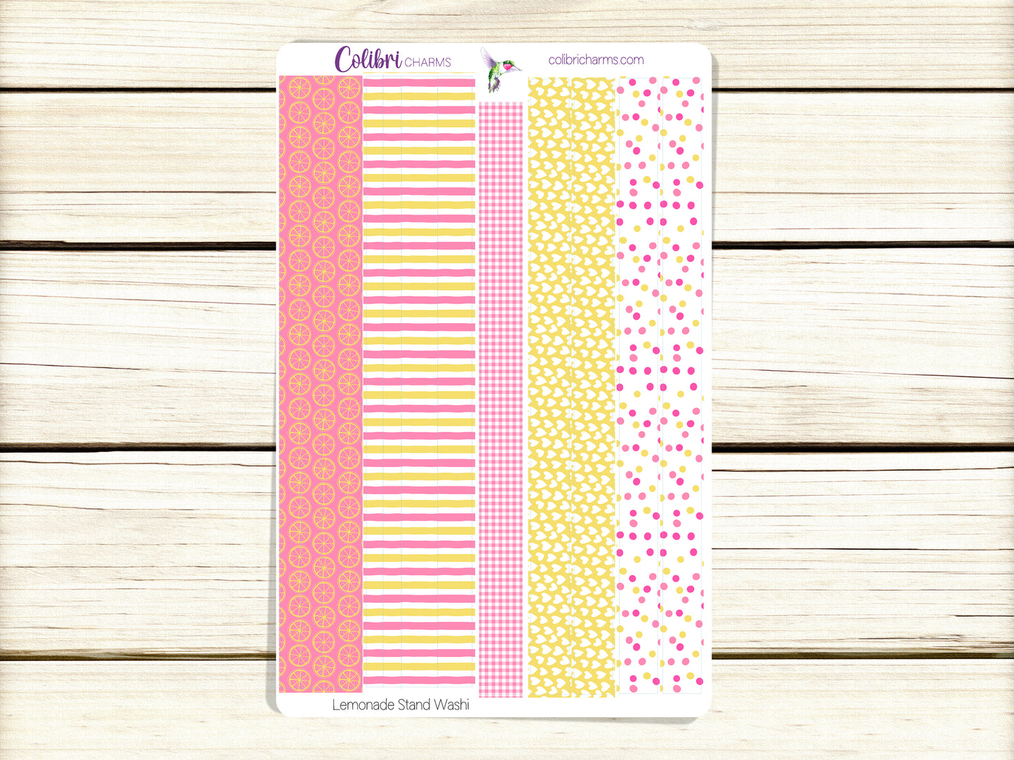 Lemonade Stand Washi Strip Stickers | Summer Deco | Hot Weather Planner Stickers | Seasonal Planner Stickers