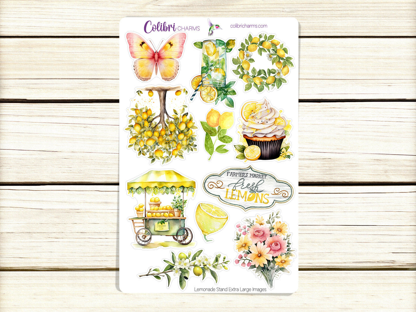 Lemonade Stand Planner Stickers | Summertime Deco Stickers | Citrus Deco | Hot Weather Planner Sticker Kit | Seasonal Planner Stickers