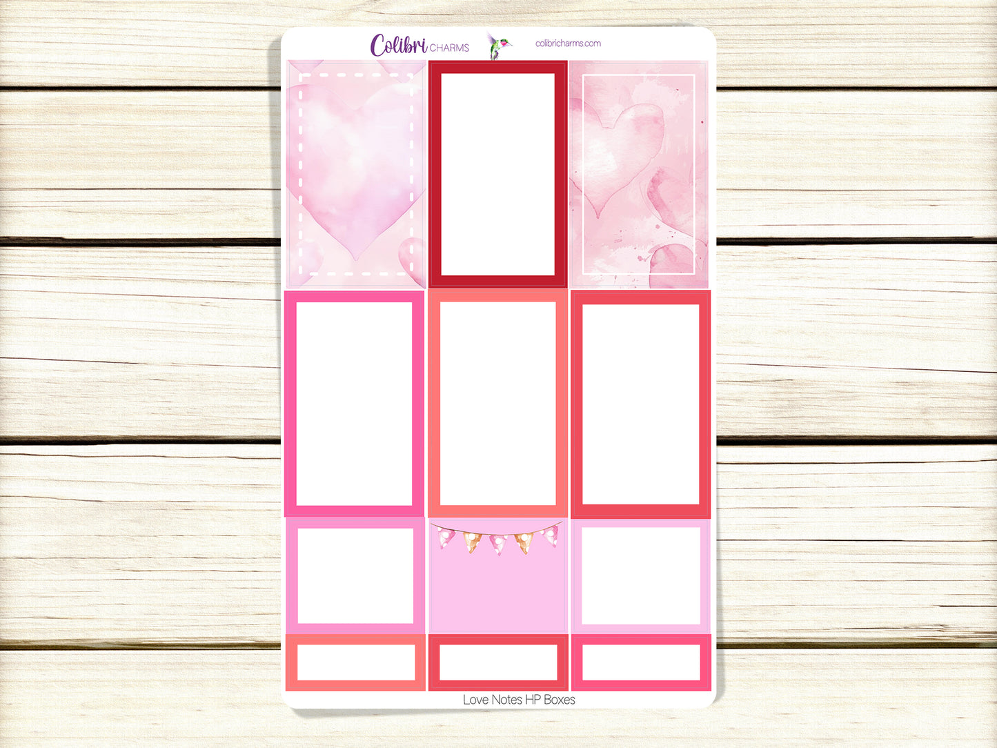Love Notes Box Planner Stickers, Valentine Happy Planner Stickers, Seasonal Planner, Functional Planning