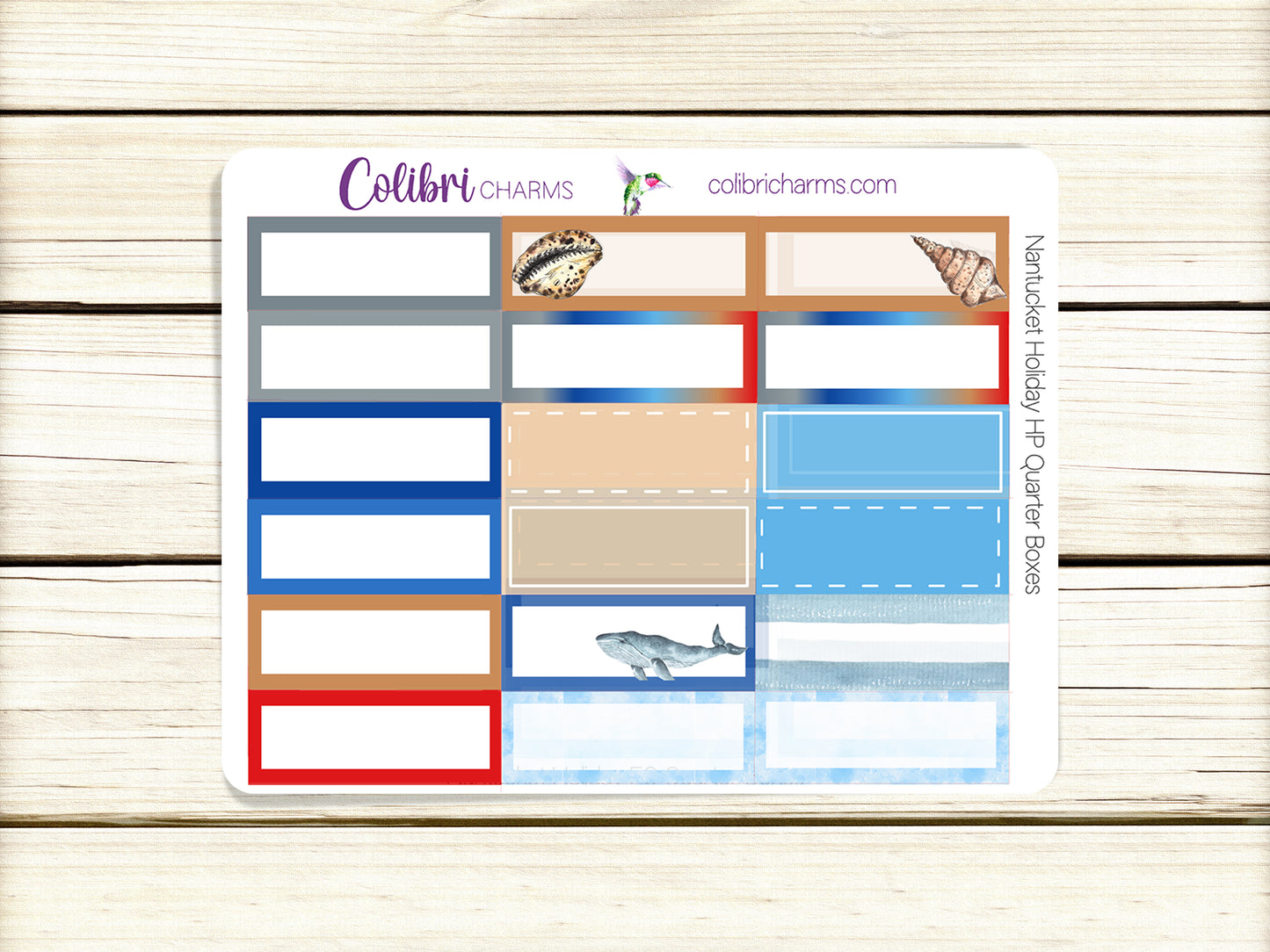 Nantucket Box Planner Stickers | Whale Stickers | Lighthouse Stickers | Happy Planner Stickers | Seasonal Planner | Summer