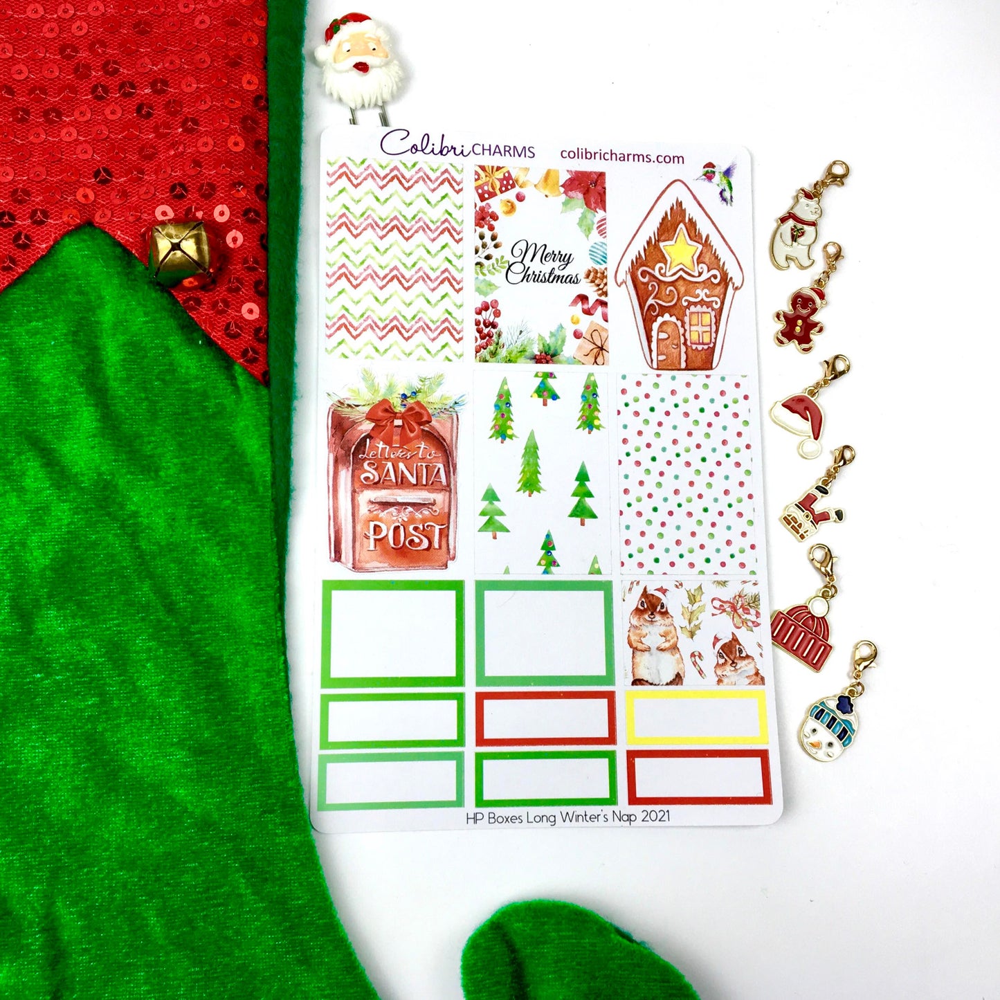 Long Winter’s Nap Box Planner Stickers | Christmas Stickers | Winter Stickers | Happy Planner Stickers | Seasonal Planner Stickers