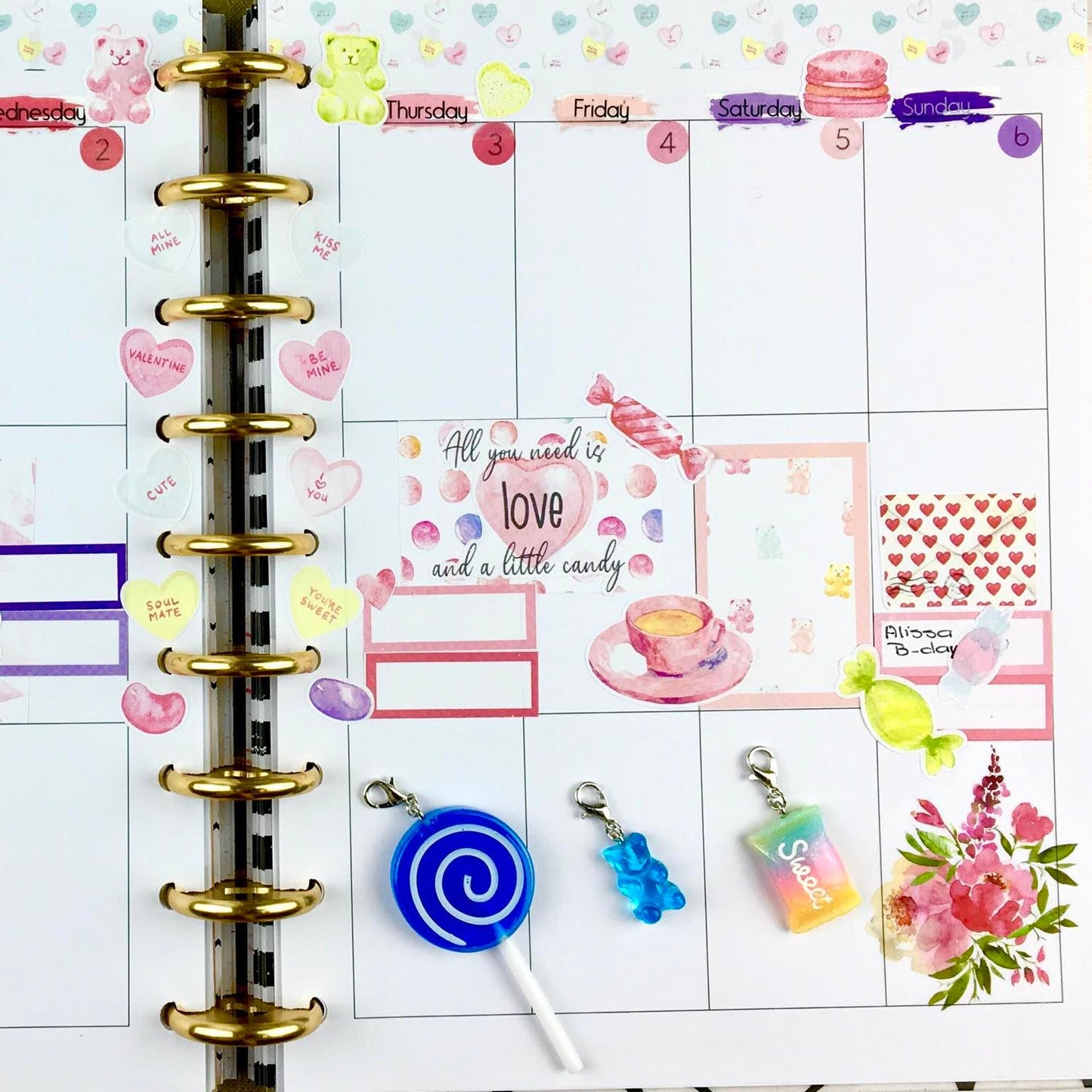 Sweet Shoppe Planner Stickers | Valentine’s Stickers | Candy Shop Stickers | Seasonal Planner Stickersr