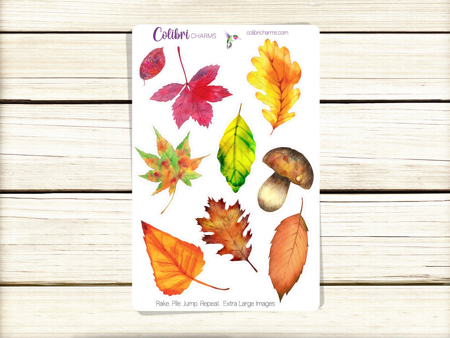 Rake. Pile. Jump. Repeat.  Planner Stickers, Autumn Deco Stickers, Falling Leaves Deco, Fall Planner Sticker Kit, Seasonal Planner Stickers