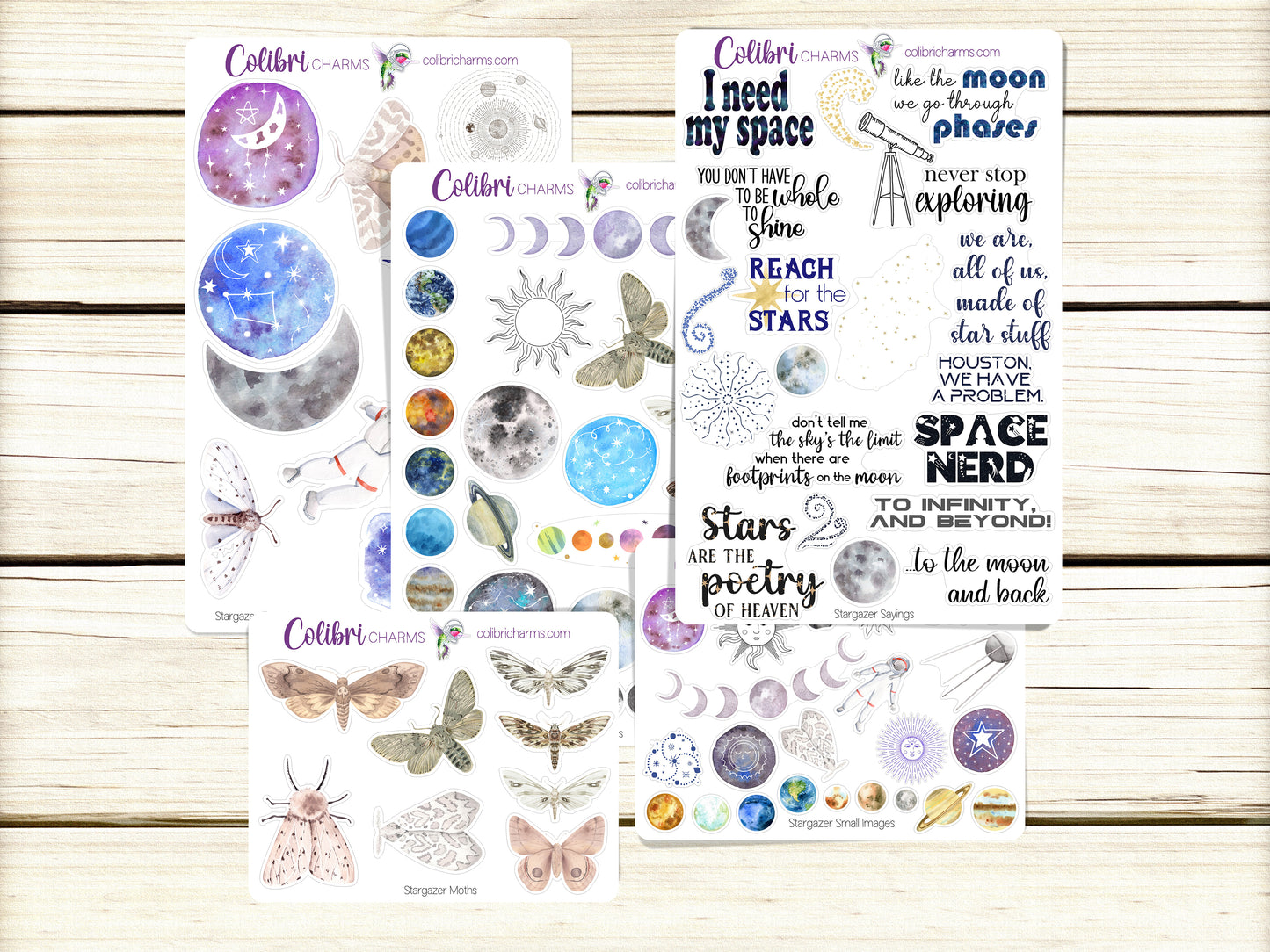 Stargazer Planner Stickers | Celestial Deco Stickers | Space Deco | Deco Planner Sticker Kit | Seasonal Planner Stickers
