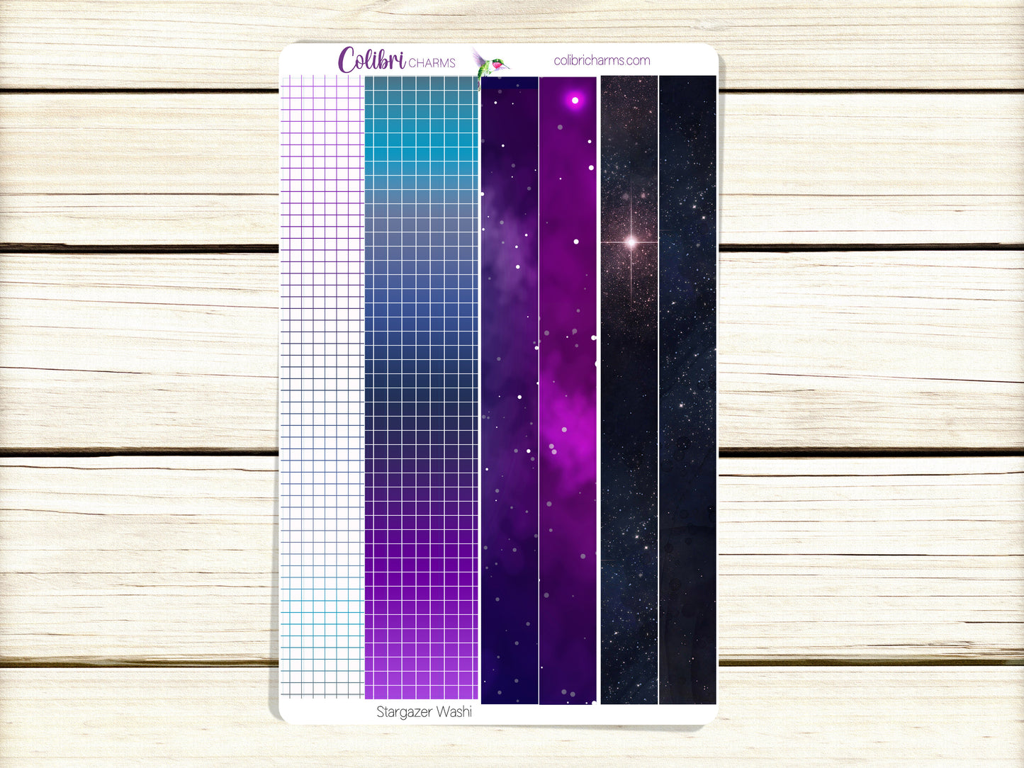 Stargazer Washi Strip Stickers | Celestial Deco | Space-Themed Planner Stickers | Seasonal Planner Stickers
