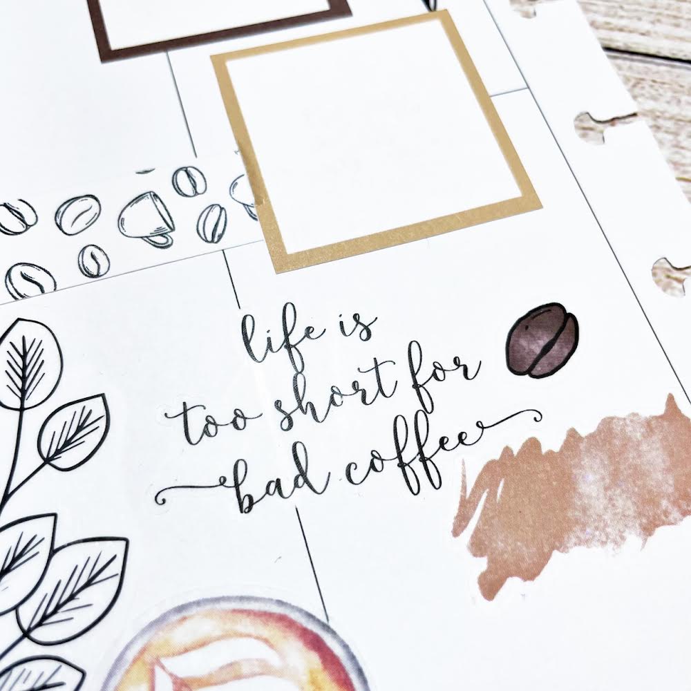 Books & Beans Planner Stickers | Reading Stickers | Coffee and Cats Planner Sticker Kit | Seasonal Planner Stickers
