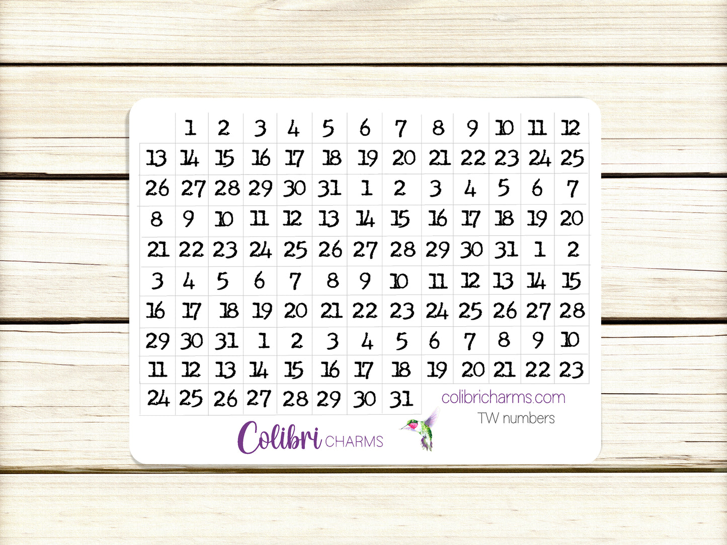 Numbers Stickers | Monthly Stickers | Date Covers | Day Stickers | Seasonal Planner Stickers
