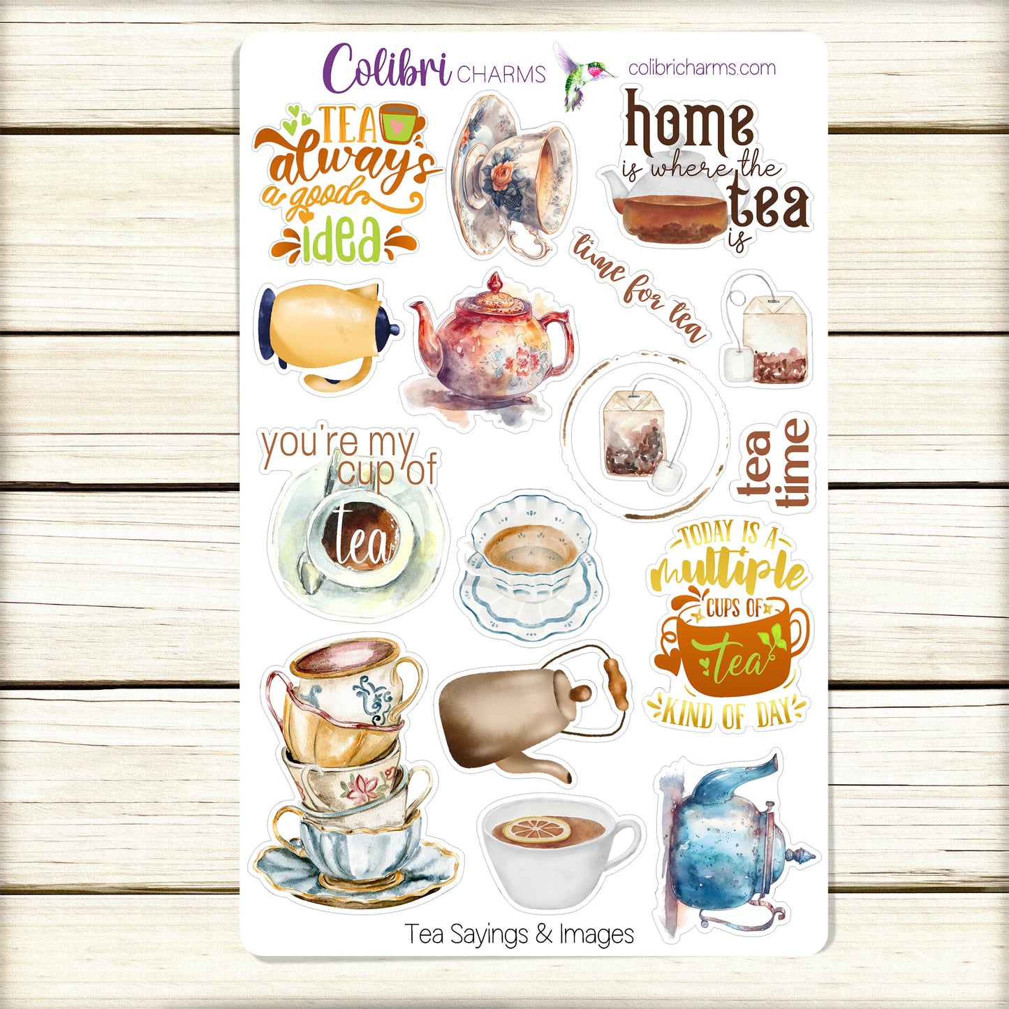 Tea Drinker's Planner Stickers | Tea Lover Stickers | Neutral Palette Stickers | Seasonal Planner Stickers