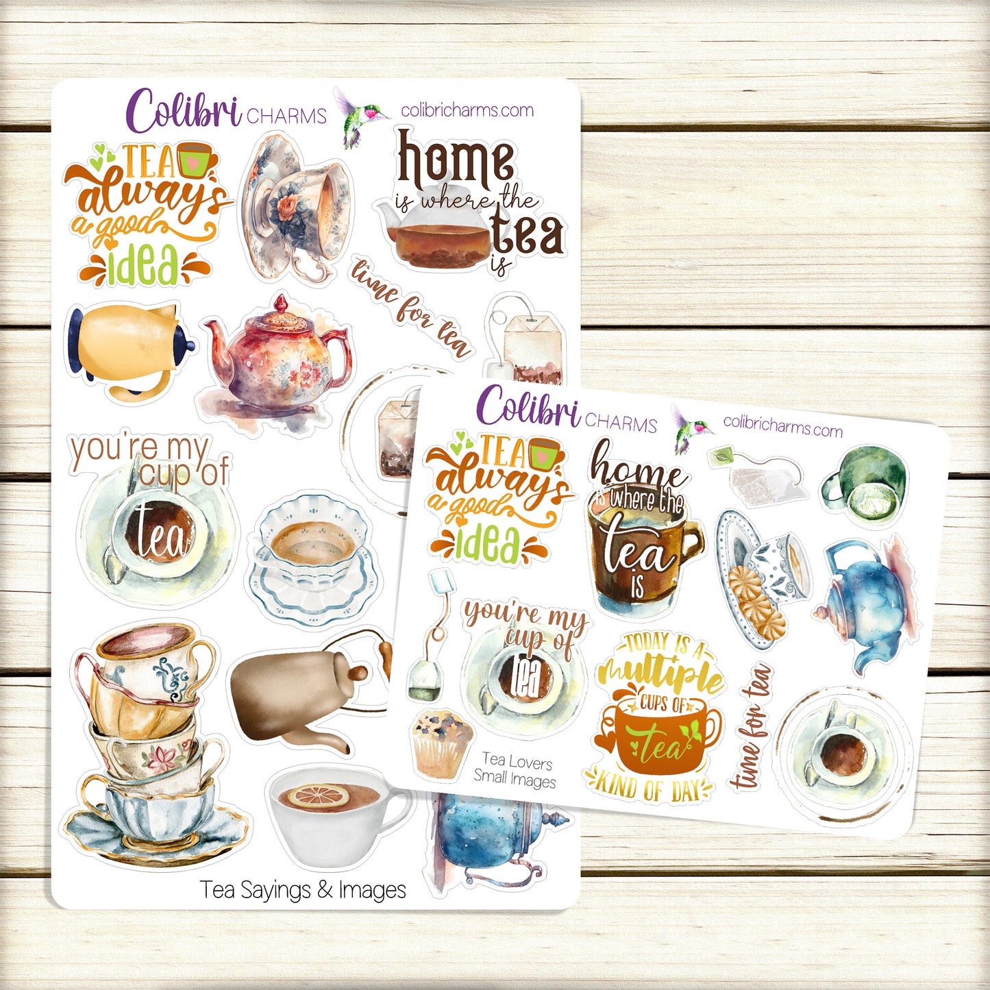 Tea Drinker's Planner Stickers | Tea Lover Stickers | Neutral Palette Stickers | Seasonal Planner Stickers