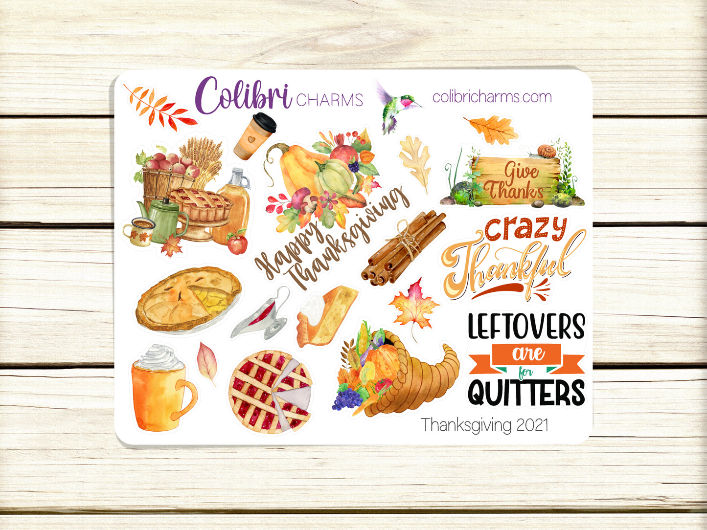 Thanksgiving Planner Stickers: Autumn Vibes, Fall Break, Gratitude Planner