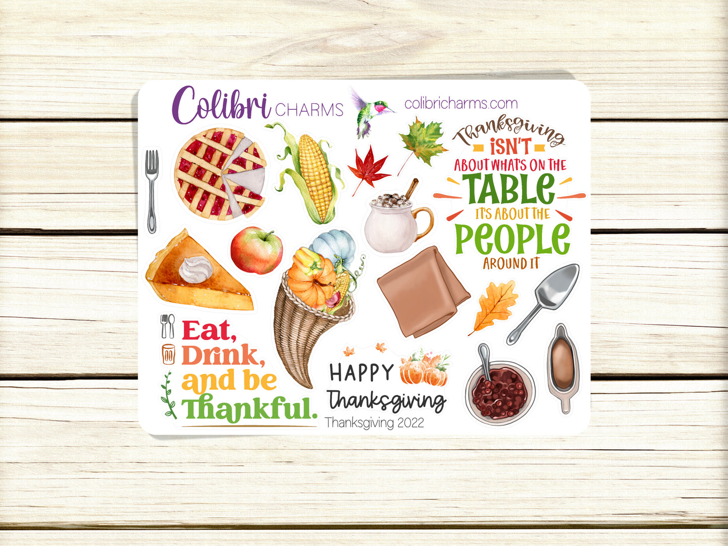Thanksgiving Planner Stickers: Autumn Vibes, Fall Break, Gratitude Planner