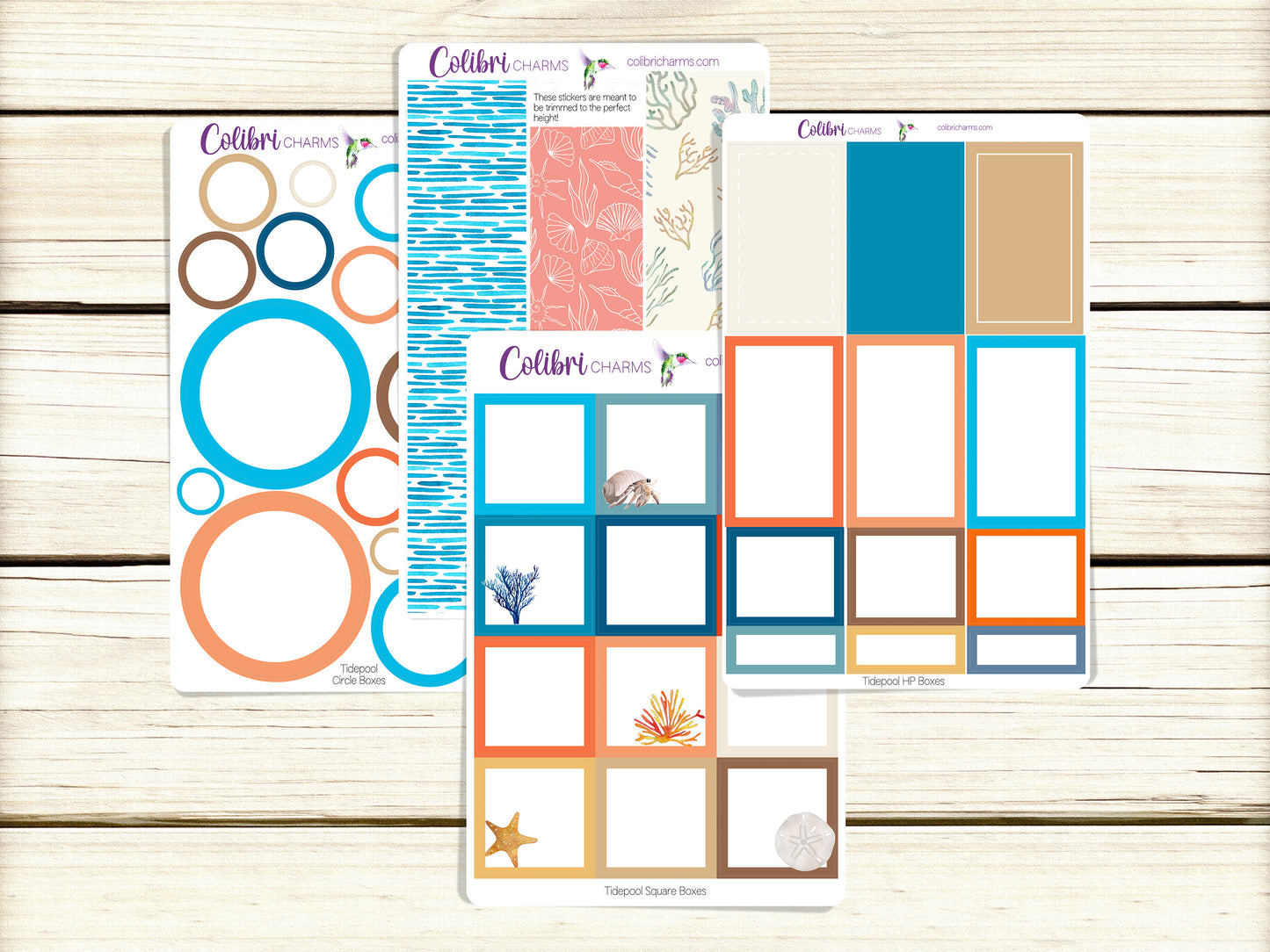 Tidepool Box Planner Stickers, Happy Planner Stickers, Seasonal Planner, Functional Planning