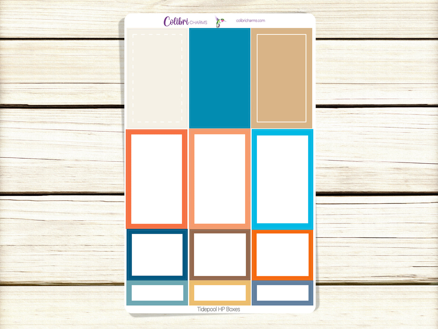 Tidepool Box Planner Stickers, Happy Planner Stickers, Seasonal Planner, Functional Planning