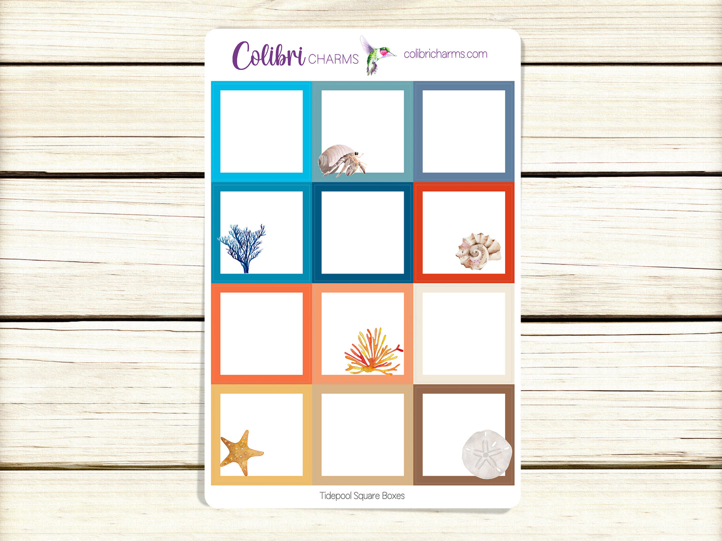 Tidepool Box Planner Stickers, Happy Planner Stickers, Seasonal Planner, Functional Planning
