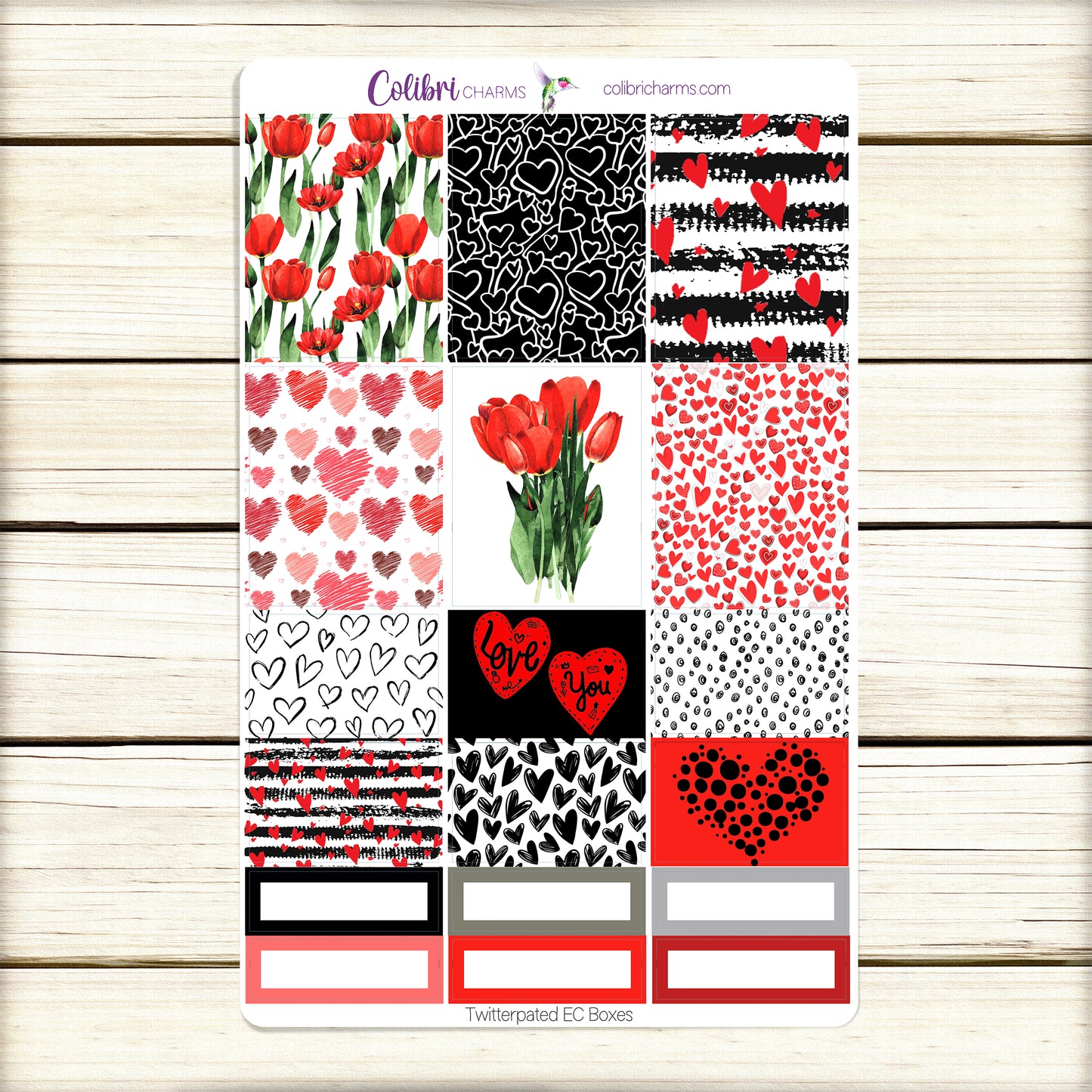 Valentine Box Planner Stickers | Twitterpated Stickers | Happy Planner Stickers | Seasonal Planner |