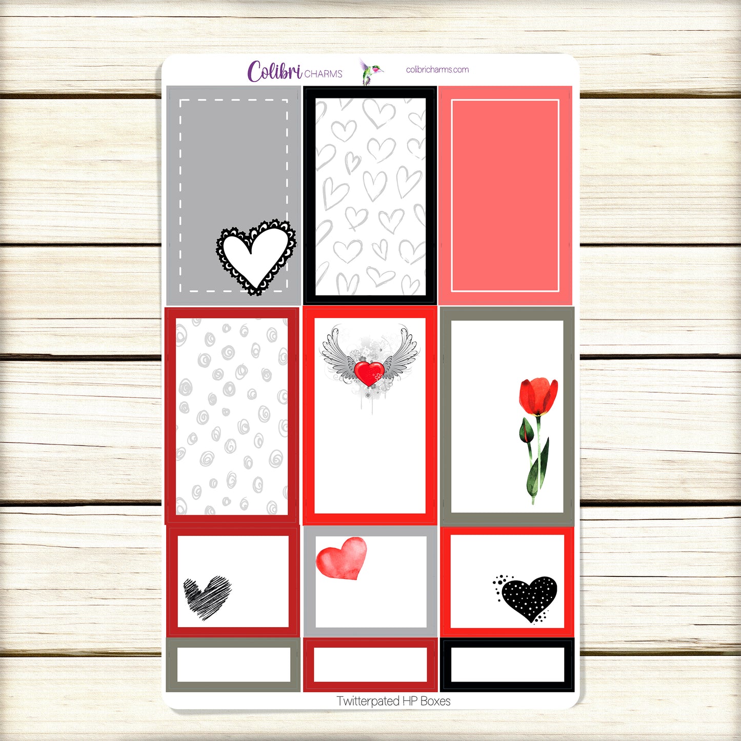 Valentine Box Planner Stickers | Twitterpated Stickers | Happy Planner Stickers | Seasonal Planner |