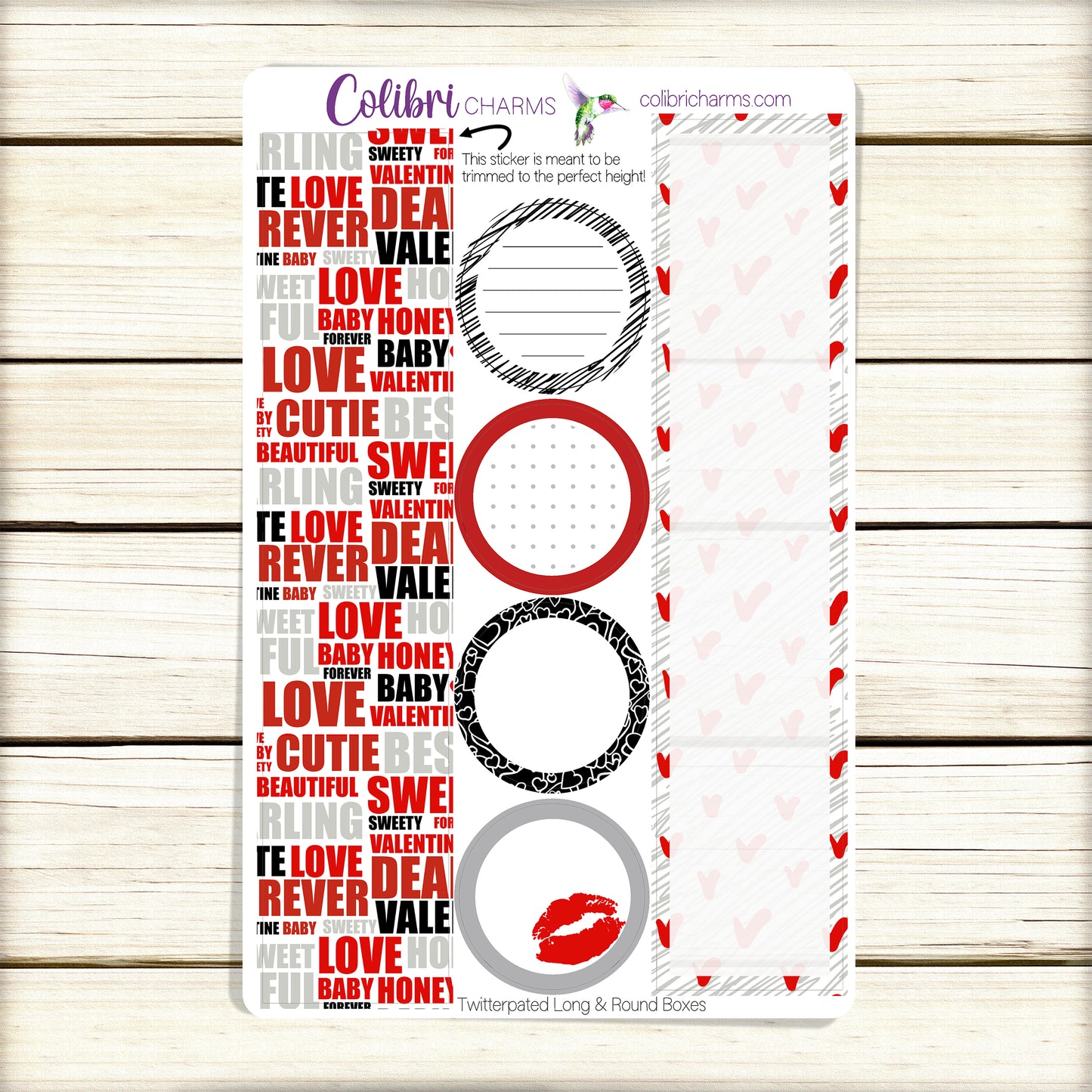 Valentine Box Planner Stickers | Twitterpated Stickers | Happy Planner Stickers | Seasonal Planner |