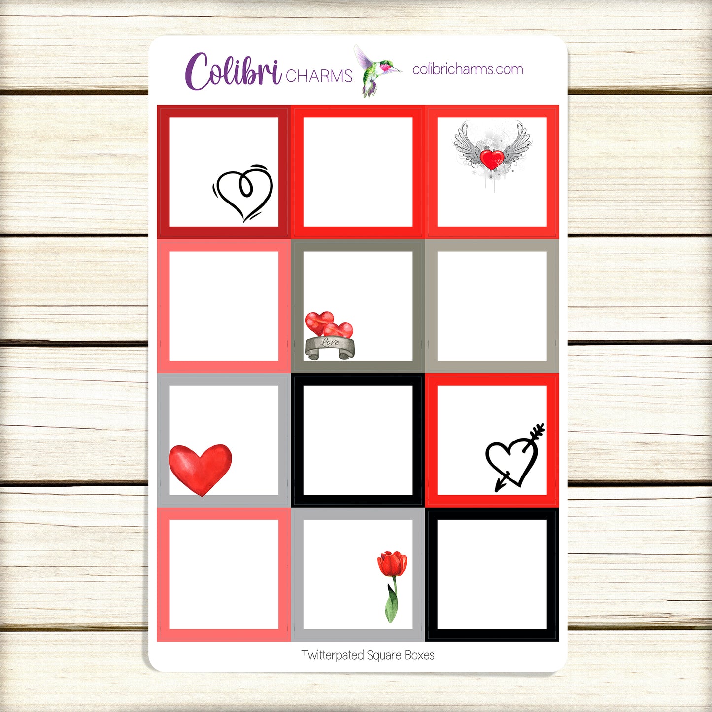 Valentine Box Planner Stickers | Twitterpated Stickers | Happy Planner Stickers | Seasonal Planner |
