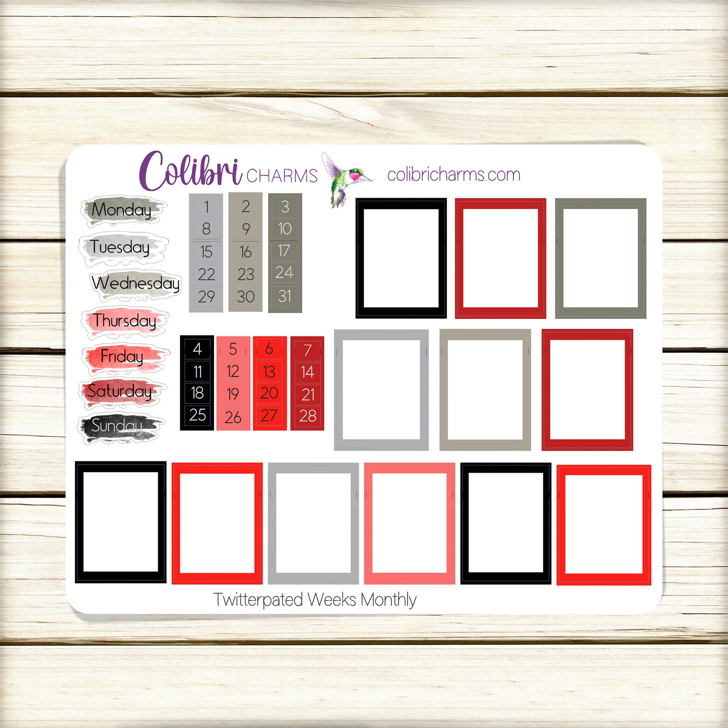 Twitterpated Weeks Monthly Planner Stickers | Valentine Watercolor DOTW | Tiny Number Stickers | Date Dots