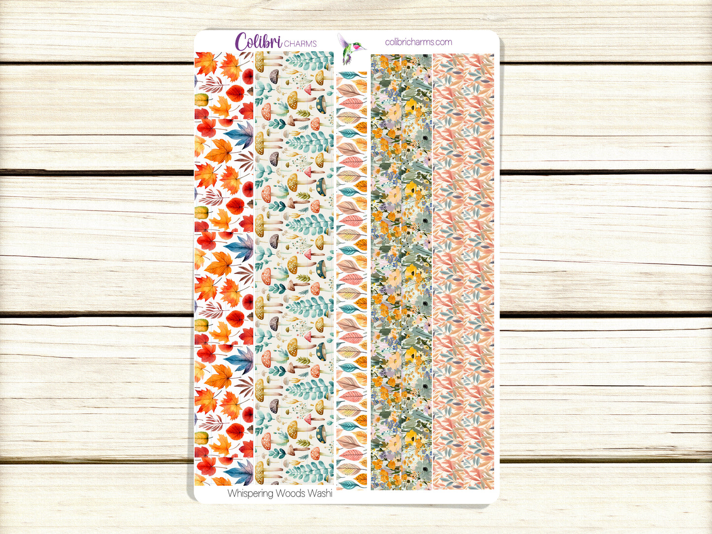 Whispering Woods Washi Strip Stickers | Autumn Deco | Owl Planner Stickers | Seasonal Planner Stickers