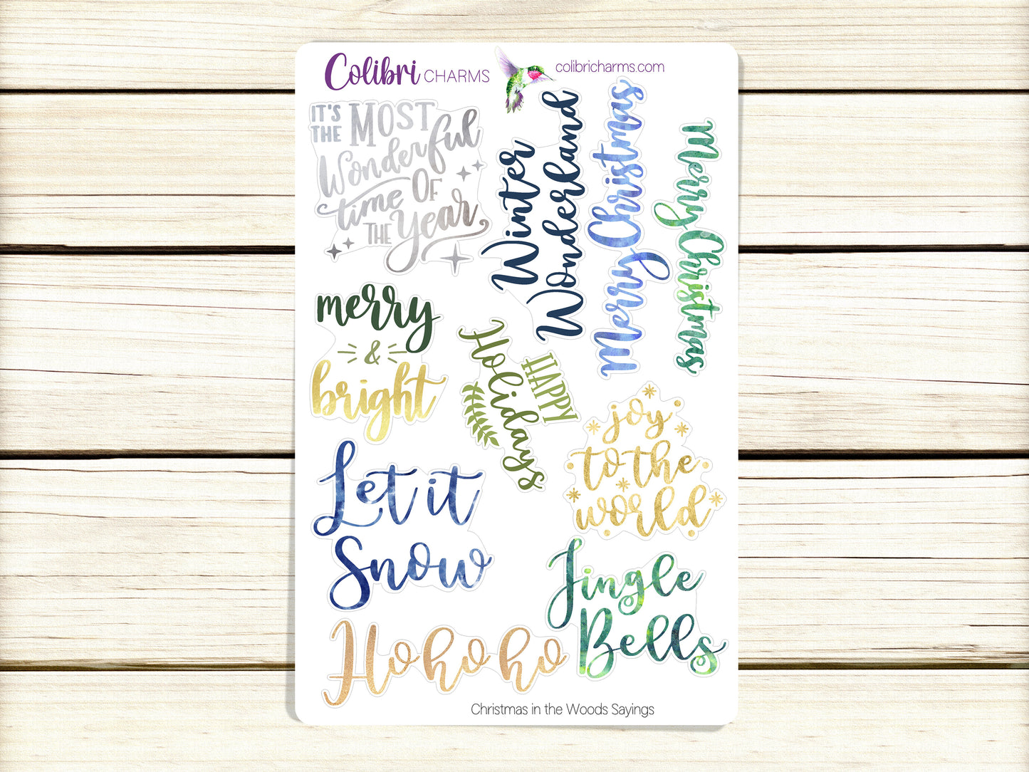 Christmas Planner Stickers | Deco Stickers | Winter Woods | Holiday Planner Sticker Kit | Seasonal Planner Stickers