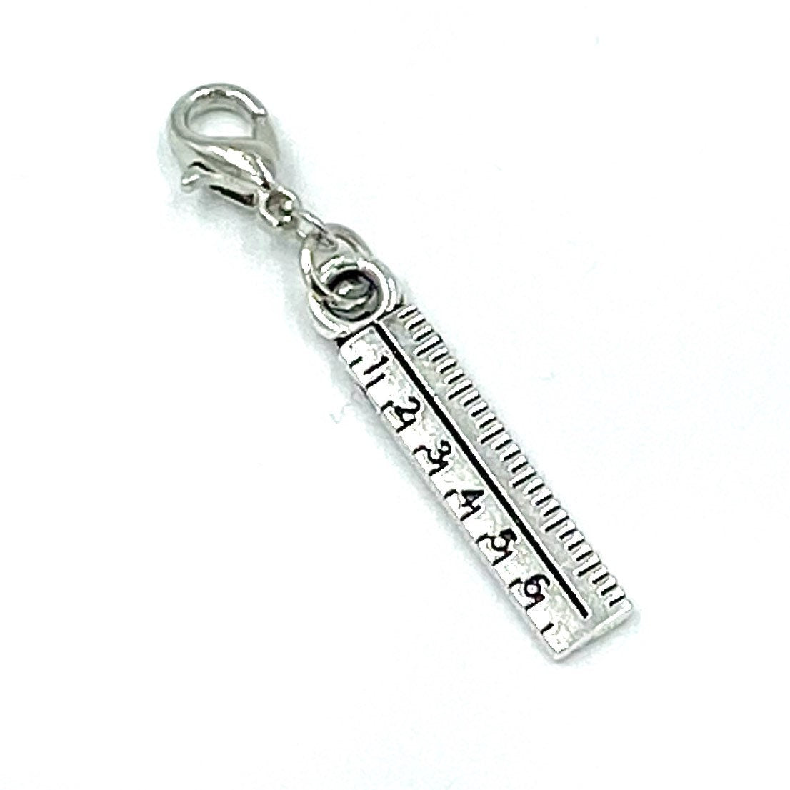 Ruler Charm | School Bookmark | Crafty Clip | Sewing Stitch Marker | Needlework Progress Keeper