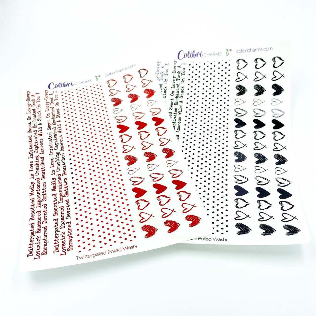 Twitterpated Foiled Washi Planner Stickers | Valentine Stickers | Seasonal Planner
