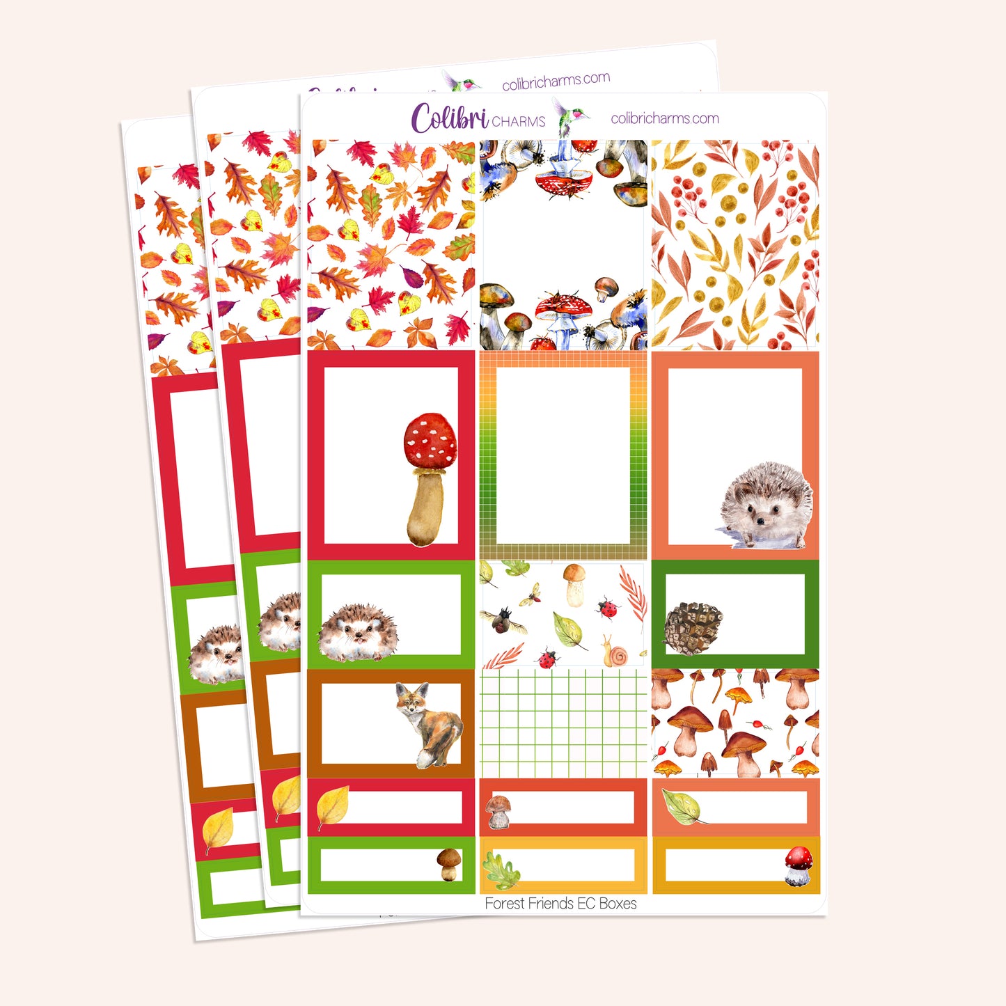 Forest Friends Box Planner Stickers | Autumn Stickers | Happy Planner Stickers | Seasonal Planner |