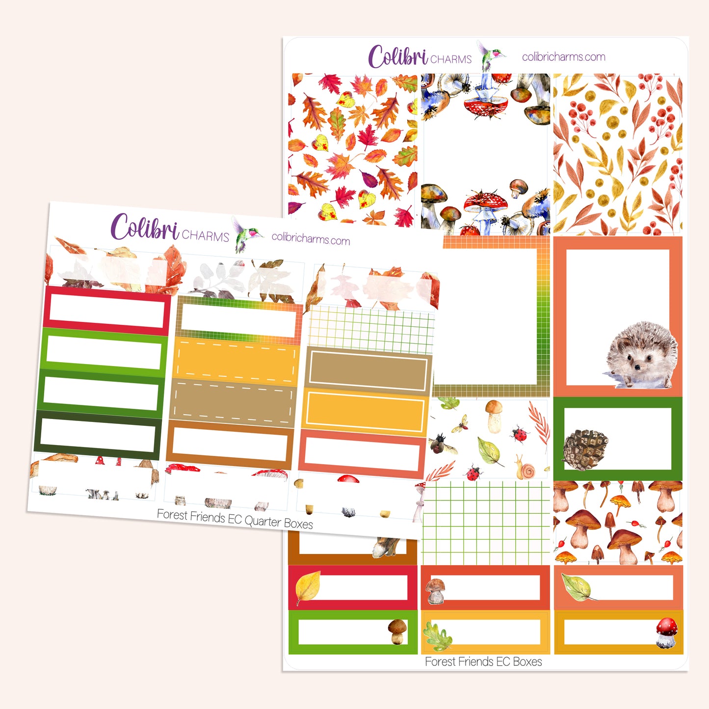 Forest Friends Box Planner Stickers | Autumn Stickers | Happy Planner Stickers | Seasonal Planner |