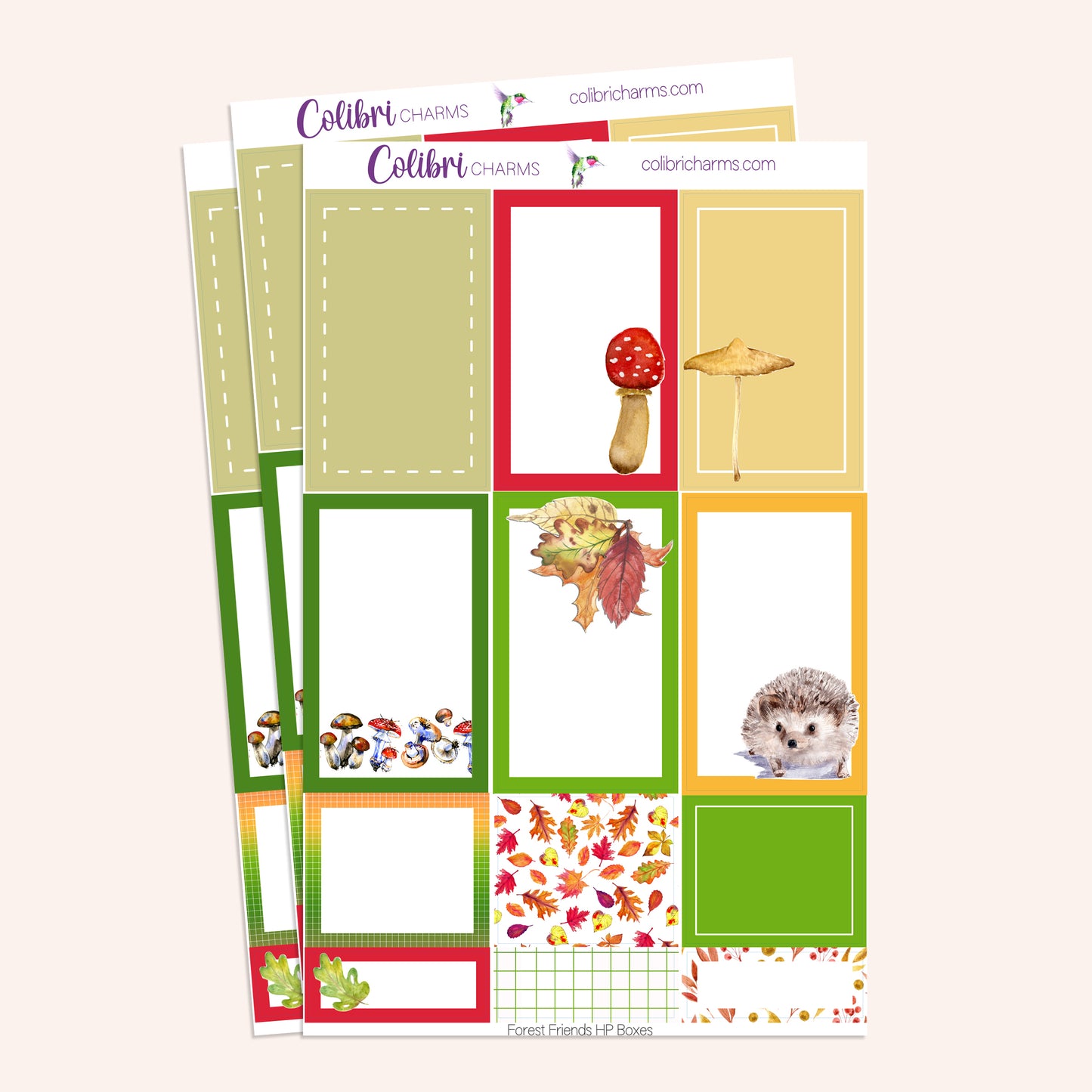 Forest Friends Box Planner Stickers | Autumn Stickers | Happy Planner Stickers | Seasonal Planner |