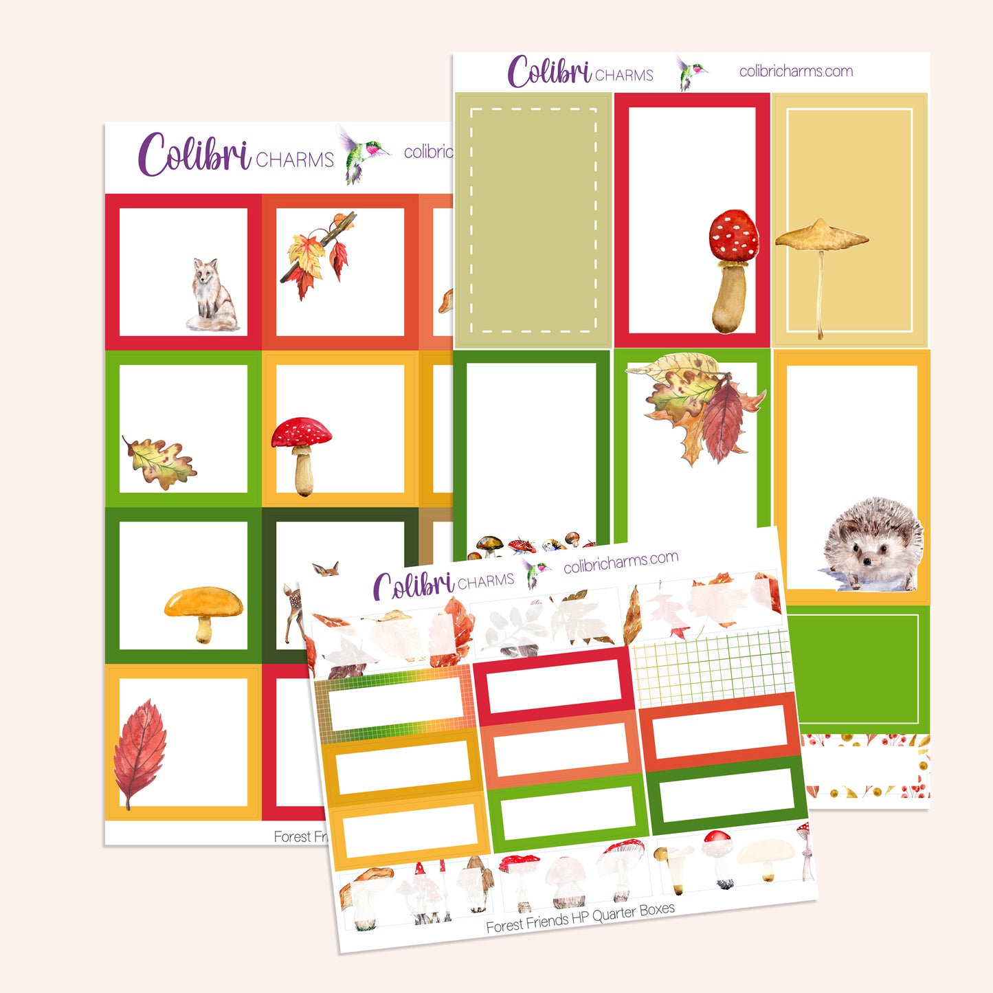 Forest Friends Box Planner Stickers | Autumn Stickers | Happy Planner Stickers | Seasonal Planner |