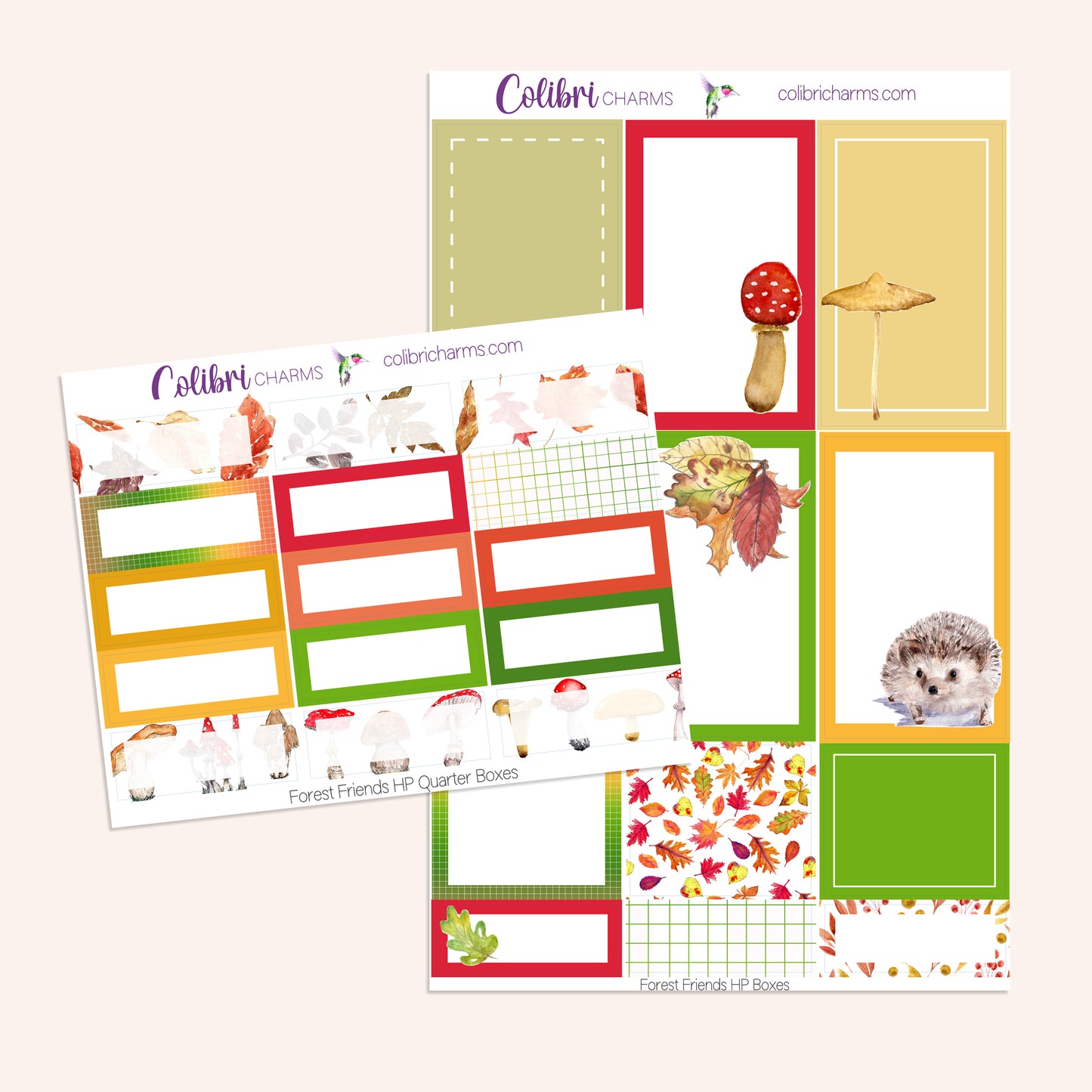 Forest Friends Box Planner Stickers | Autumn Stickers | Happy Planner Stickers | Seasonal Planner |