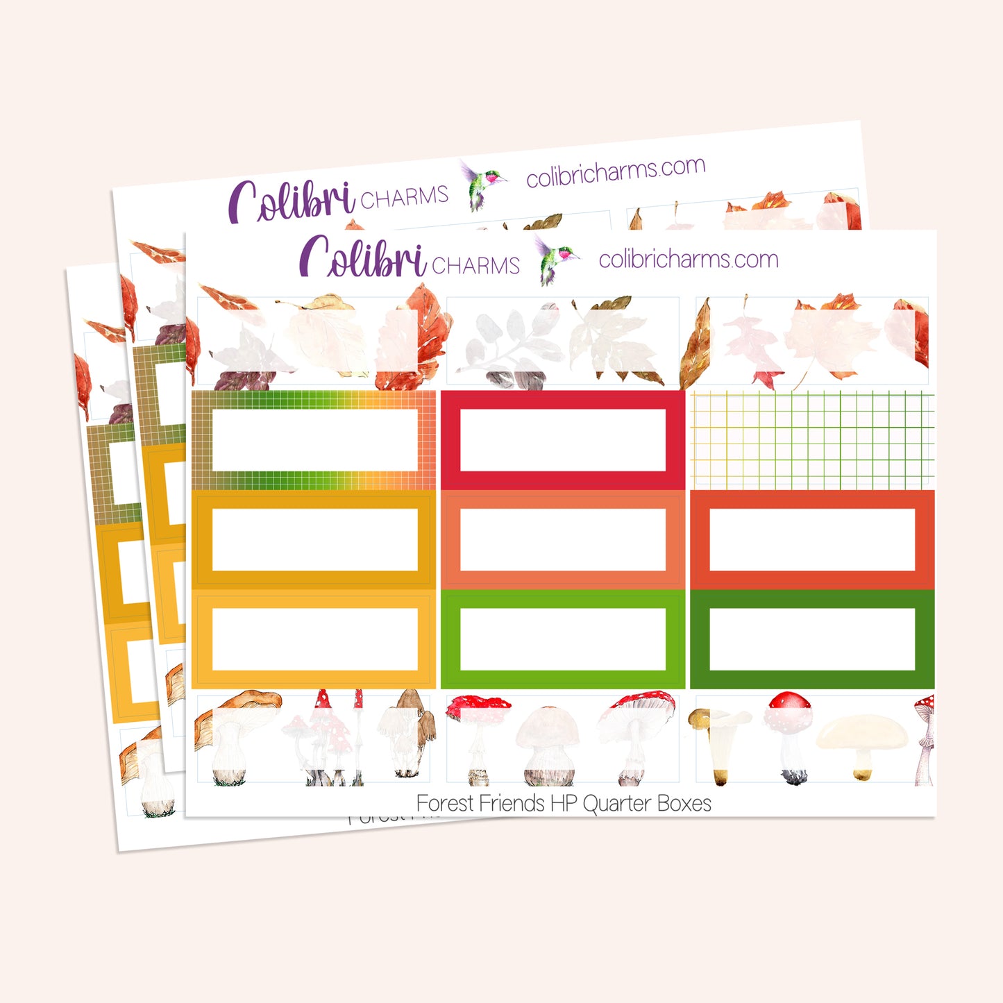 Forest Friends Box Planner Stickers | Autumn Stickers | Happy Planner Stickers | Seasonal Planner |
