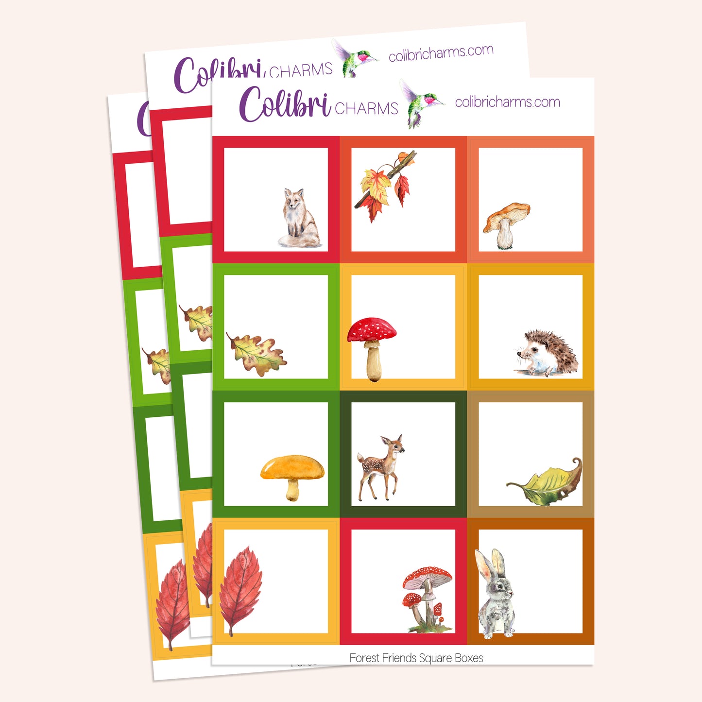 Forest Friends Box Planner Stickers | Autumn Stickers | Happy Planner Stickers | Seasonal Planner |