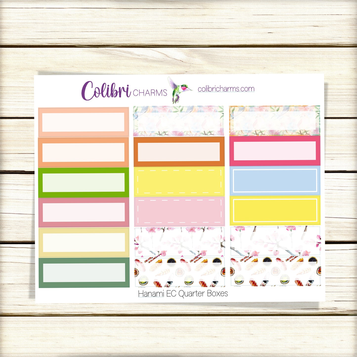 Hanami Box Planner Stickers | Sushi and Sakura Happy Planner Stickers | Spring Seasonal Planner | Cherry Blossoms