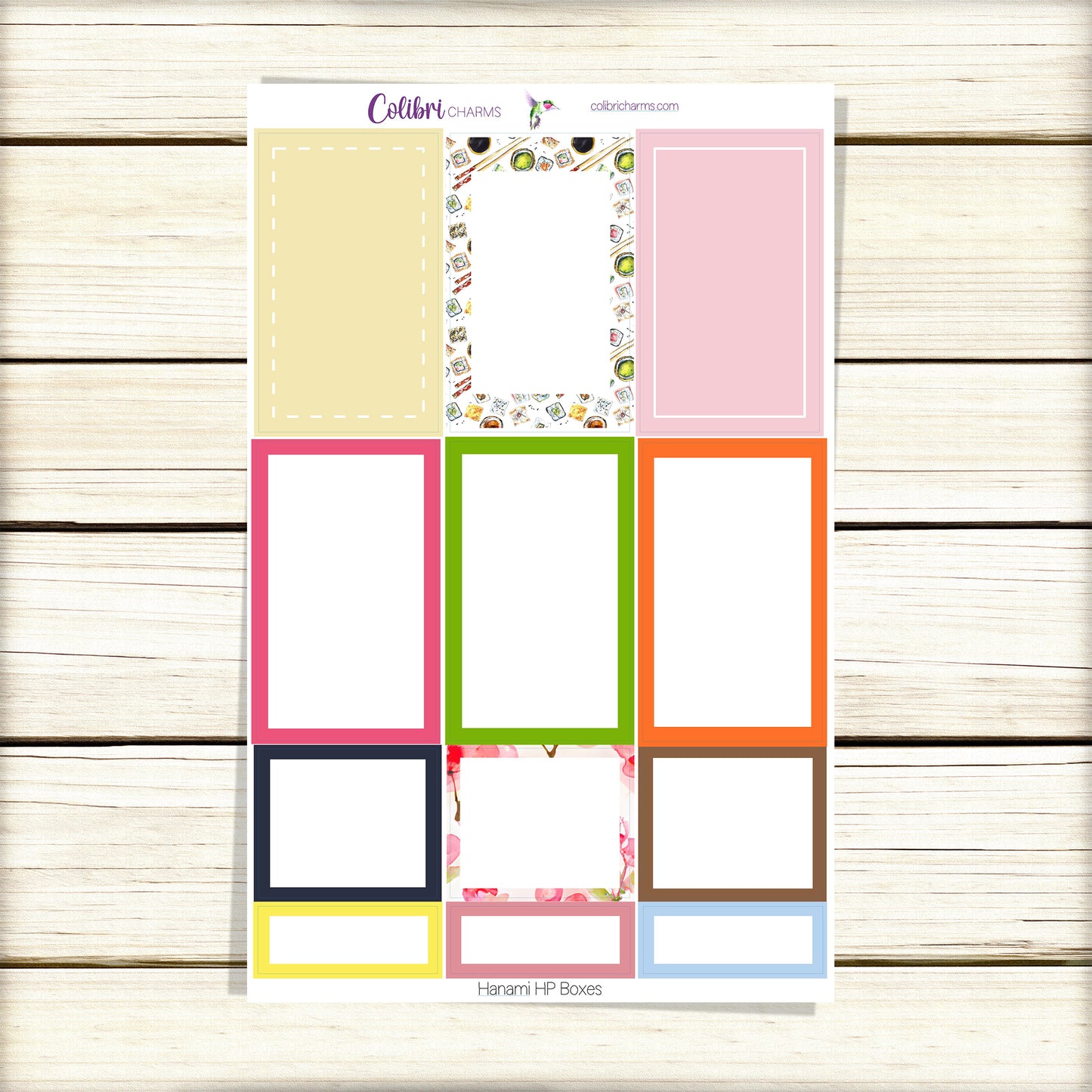 Hanami Box Planner Stickers | Sushi and Sakura Happy Planner Stickers | Spring Seasonal Planner | Cherry Blossoms