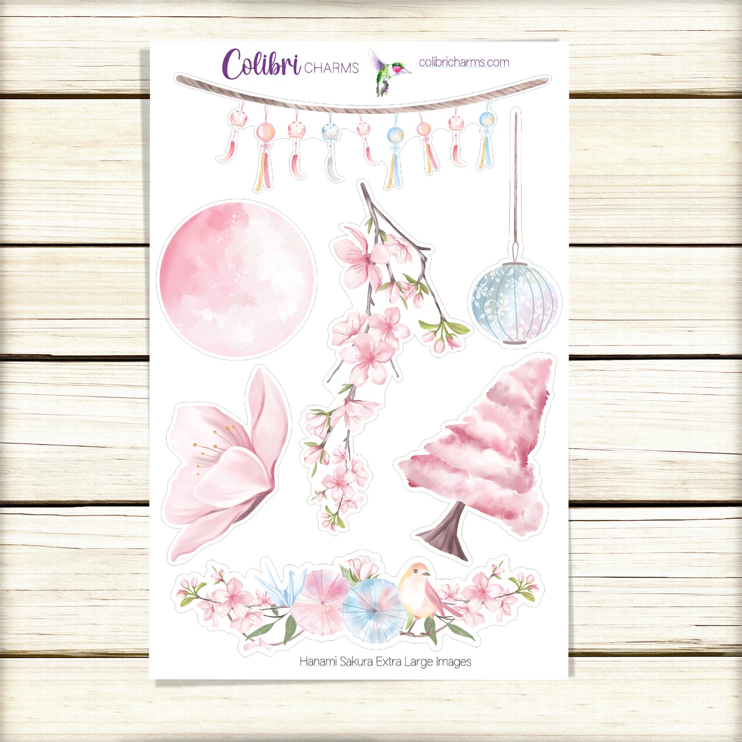 Sakura Planner Stickers | Hanami Deco Stickers | Cherry Blossom Deco Planner Sticker Kit | Spring Seasonal Planner Stickers