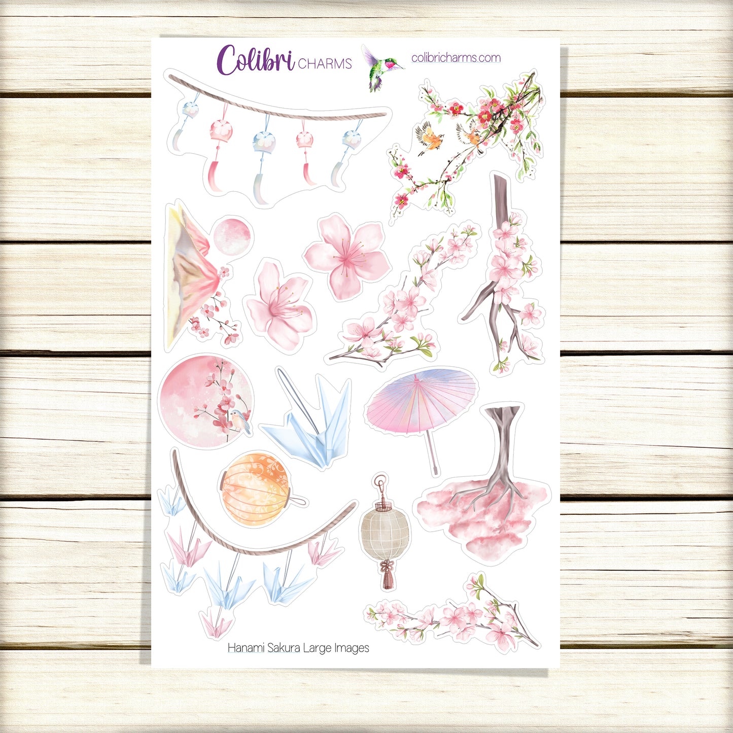 Sakura Planner Stickers | Hanami Deco Stickers | Cherry Blossom Deco Planner Sticker Kit | Spring Seasonal Planner Stickers