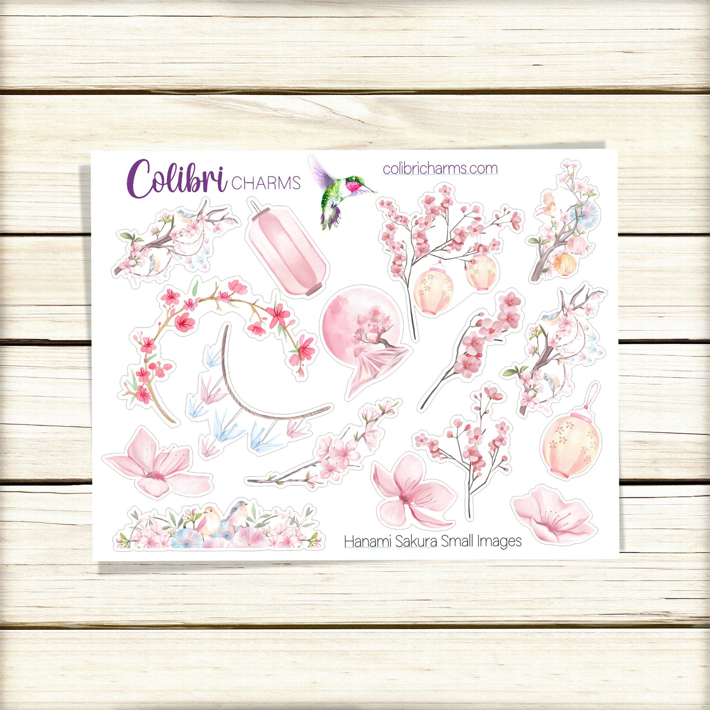 Sakura Planner Stickers | Hanami Deco Stickers | Cherry Blossom Deco Planner Sticker Kit | Spring Seasonal Planner Stickers