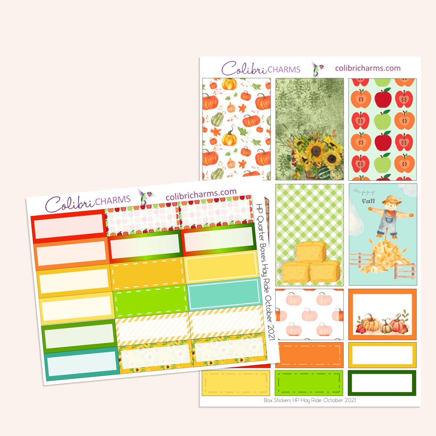 Hay Ride Box Planner Stickers | Autumn Stickers | Harvest Festival Stickers | Happy Planner Stickers | Seasonal Planner Stickers