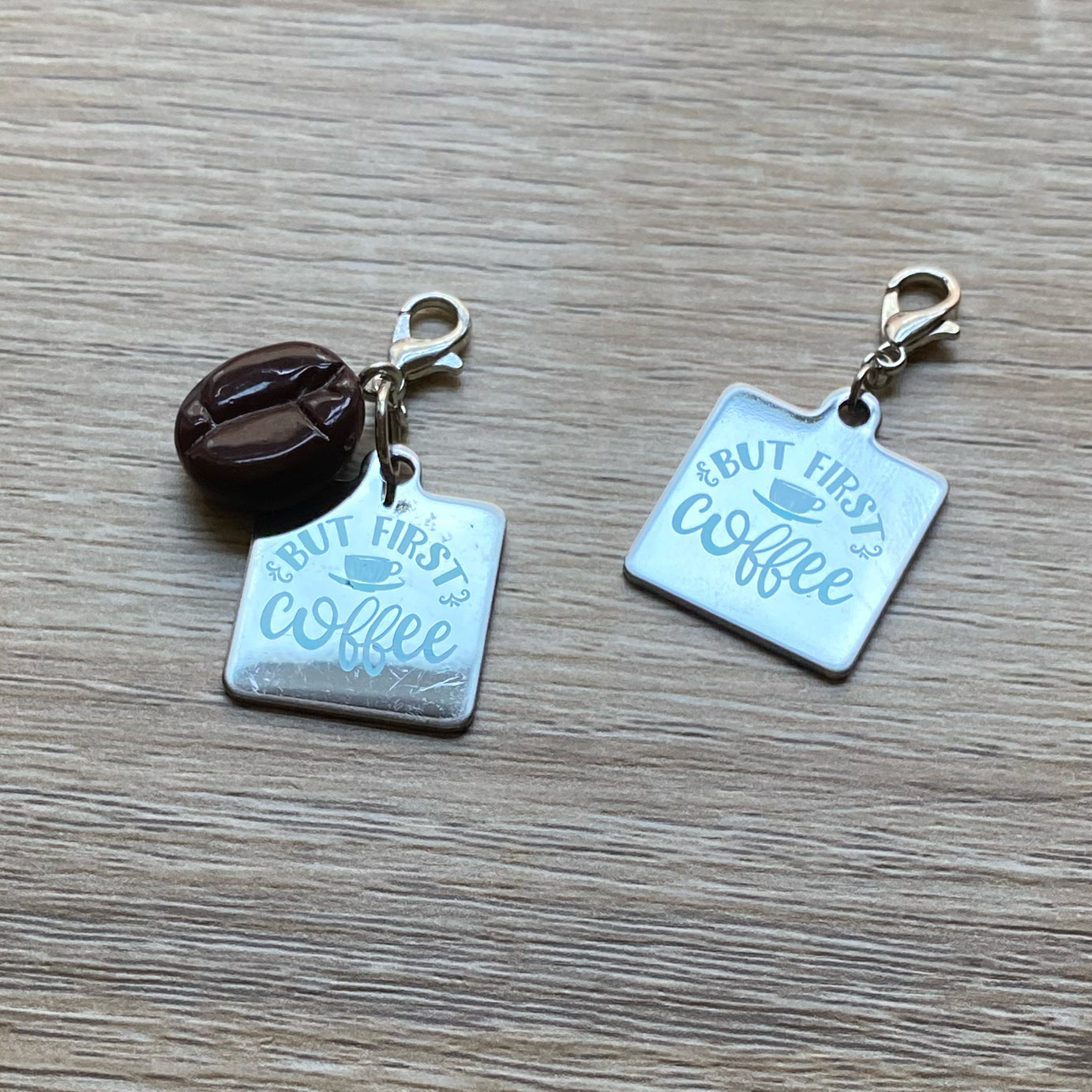 But First, Coffee charm (with or without coffee bean) | Coffee Bean Planner Clip | Caffeine Bookmark