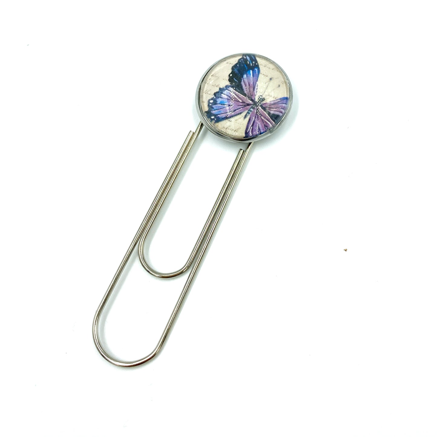 Butterfly Cabochon Charms, Artsy Butterflies Clips, Butterfly Bookmarks, 1 inch, 25mm